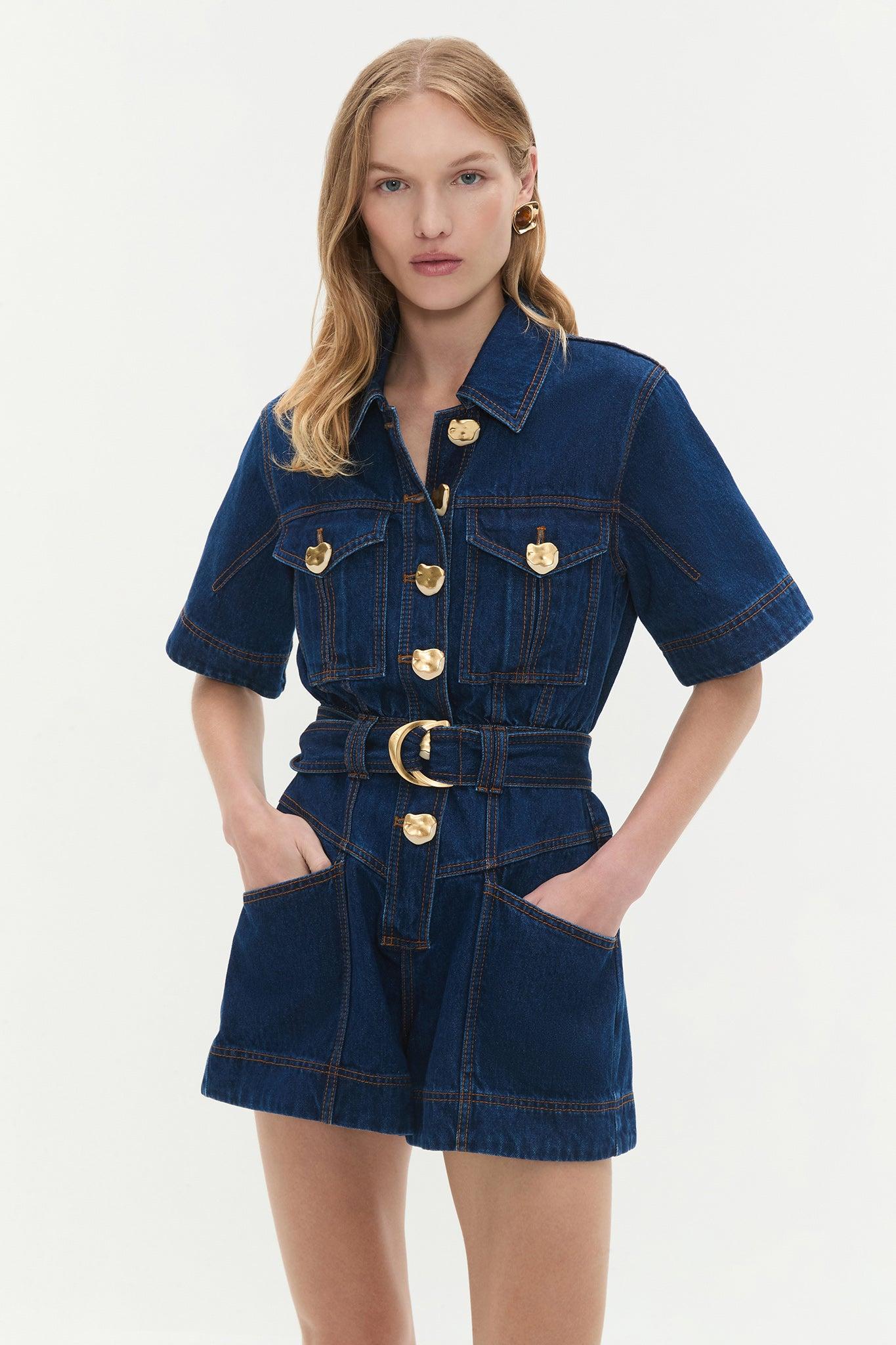 Gianna Denim Playsuit Product Image