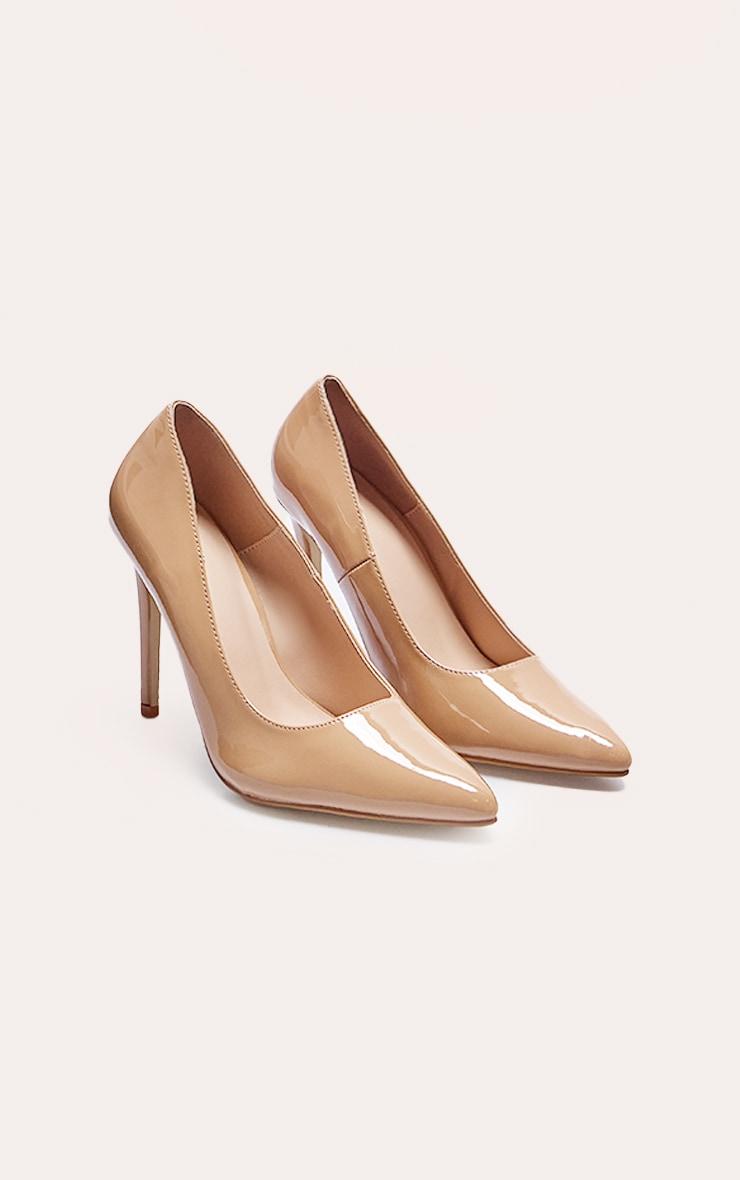  Nude Patent PU Court Shoes Heels Product Image