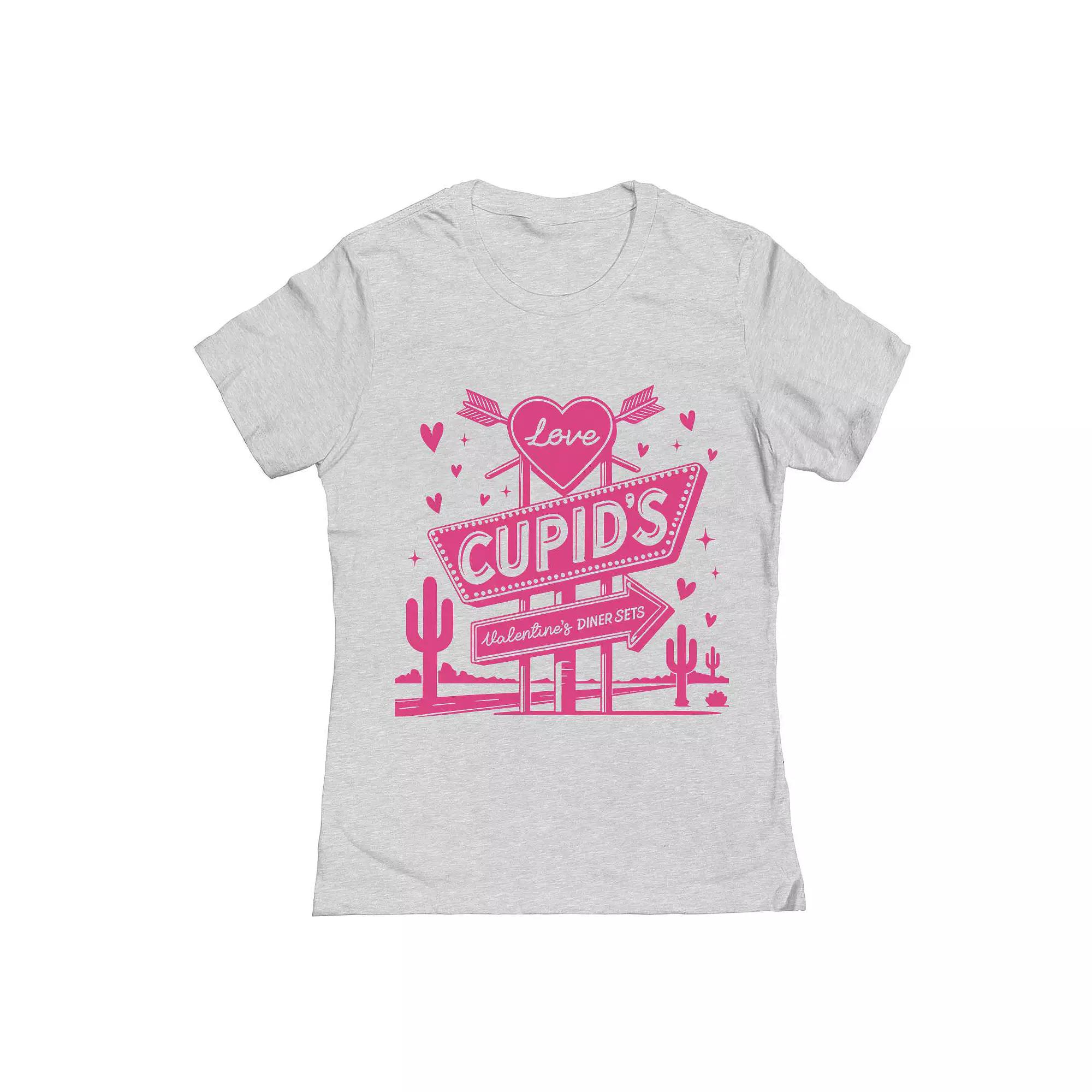 Junior's Cupids Valentines Valentine's Day Graphic Tee, Women's,  Product Image
