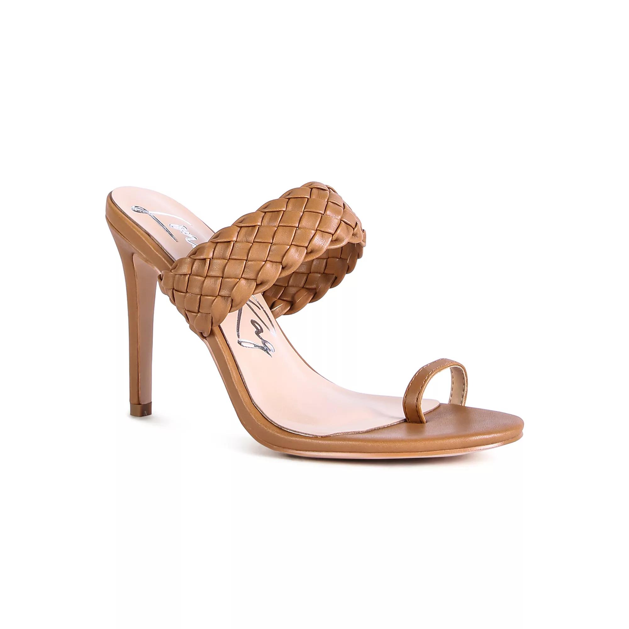 London Rag High Perks Woven Strap Women's Toe Ring Sandals, Size: 6.5, Latte Product Image