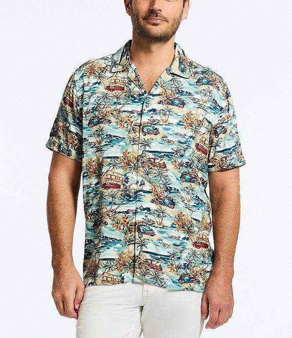 Robert Graham Getaway Short Sleeve Woven Camp Shirt Product Image
