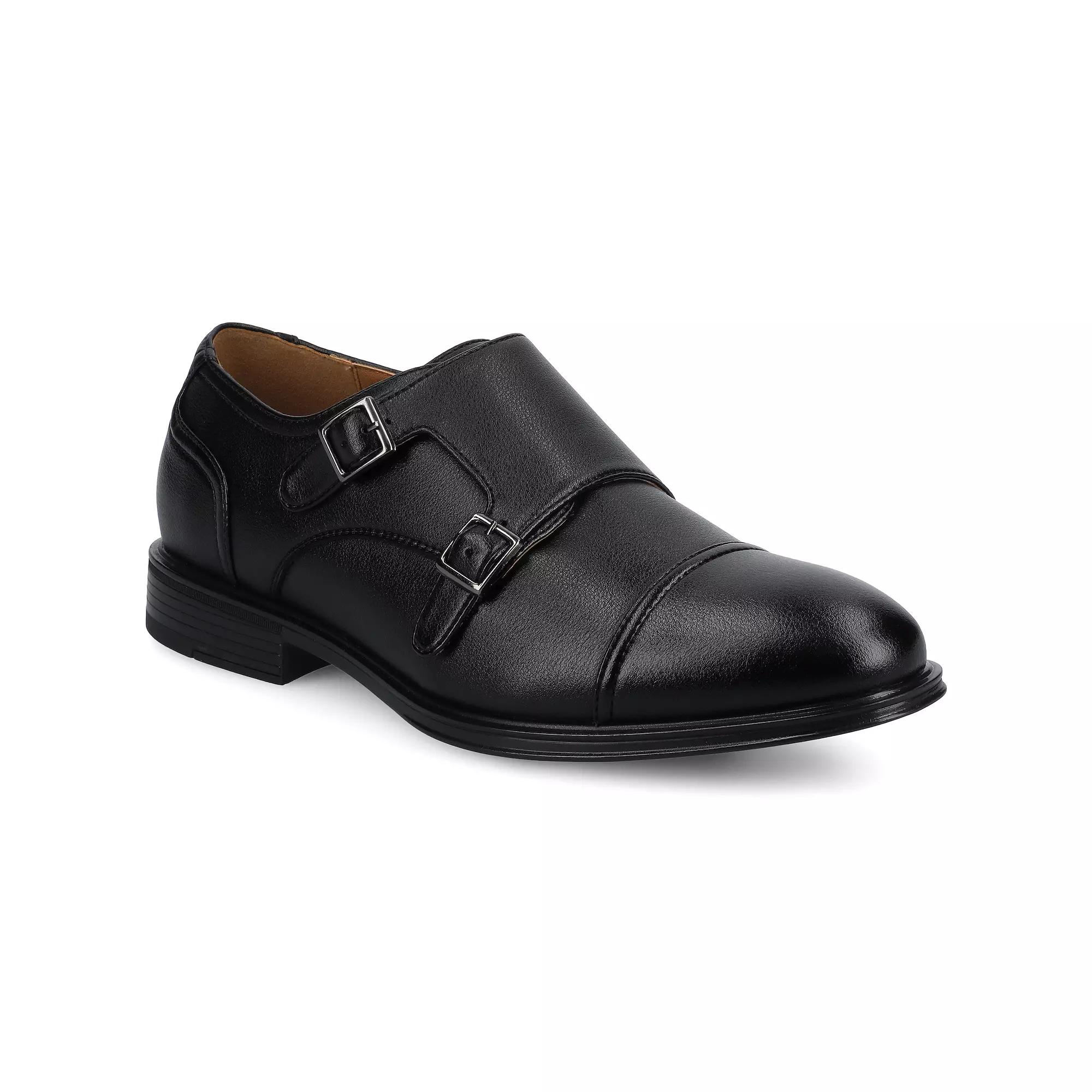 VANCE Dillon Comfort Cap-toe Double Monk Strap Men's Flexible Dress Shoes,  Product Image