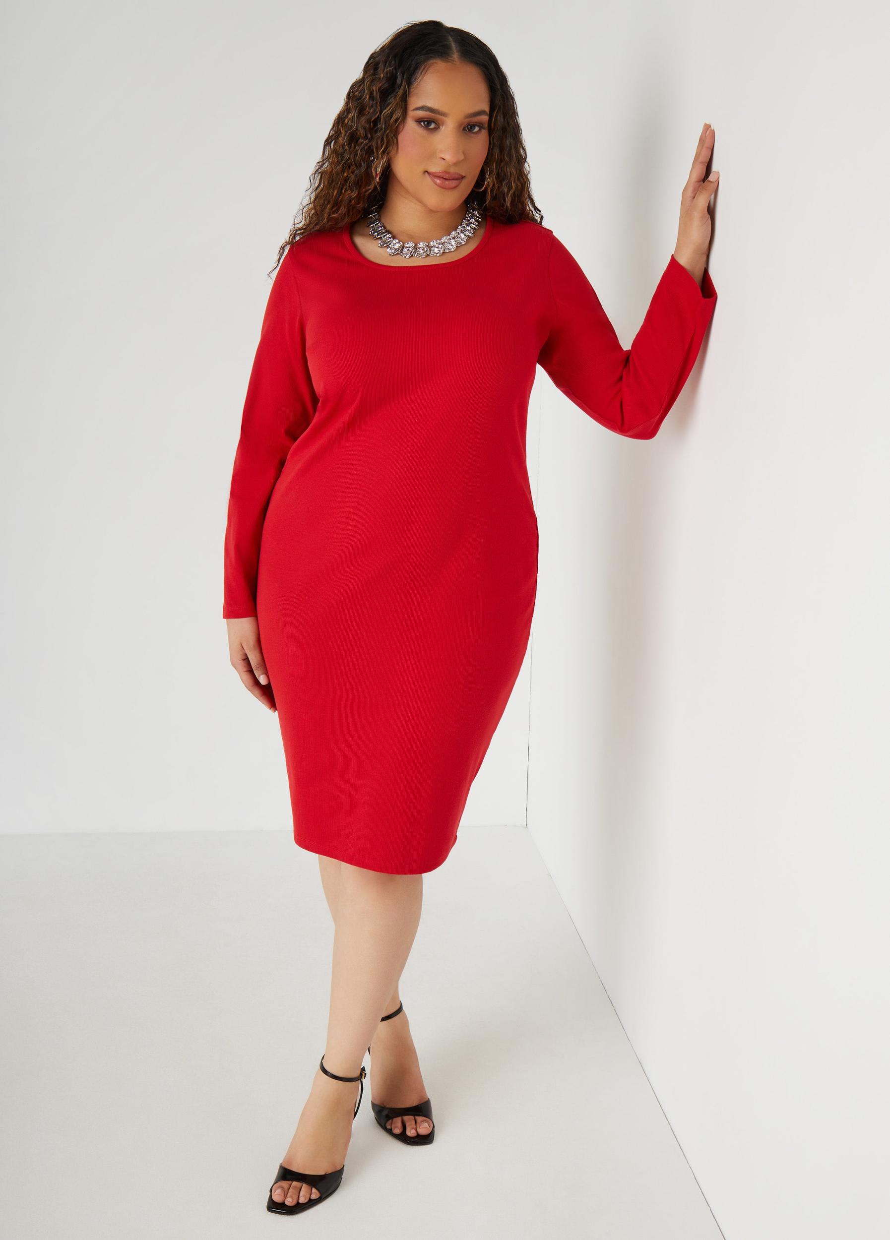 Ribbed Midi Bodycon Dress Product Image