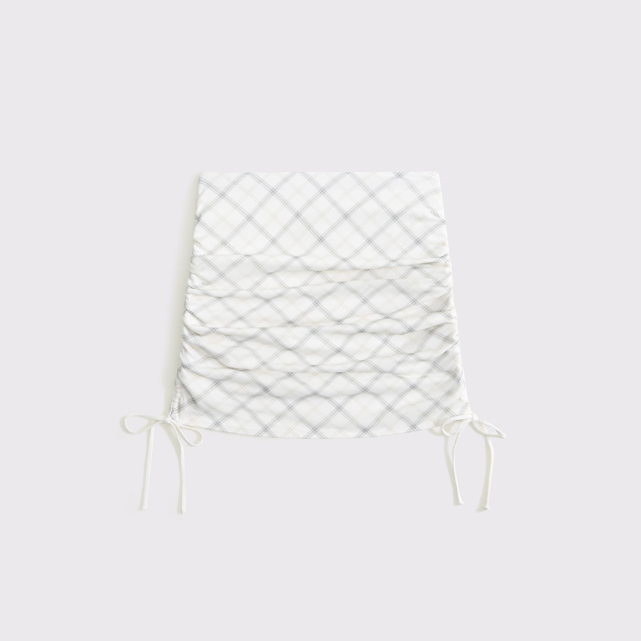 Low Rise Mesh Side Ruched Mini Skirt Product Image