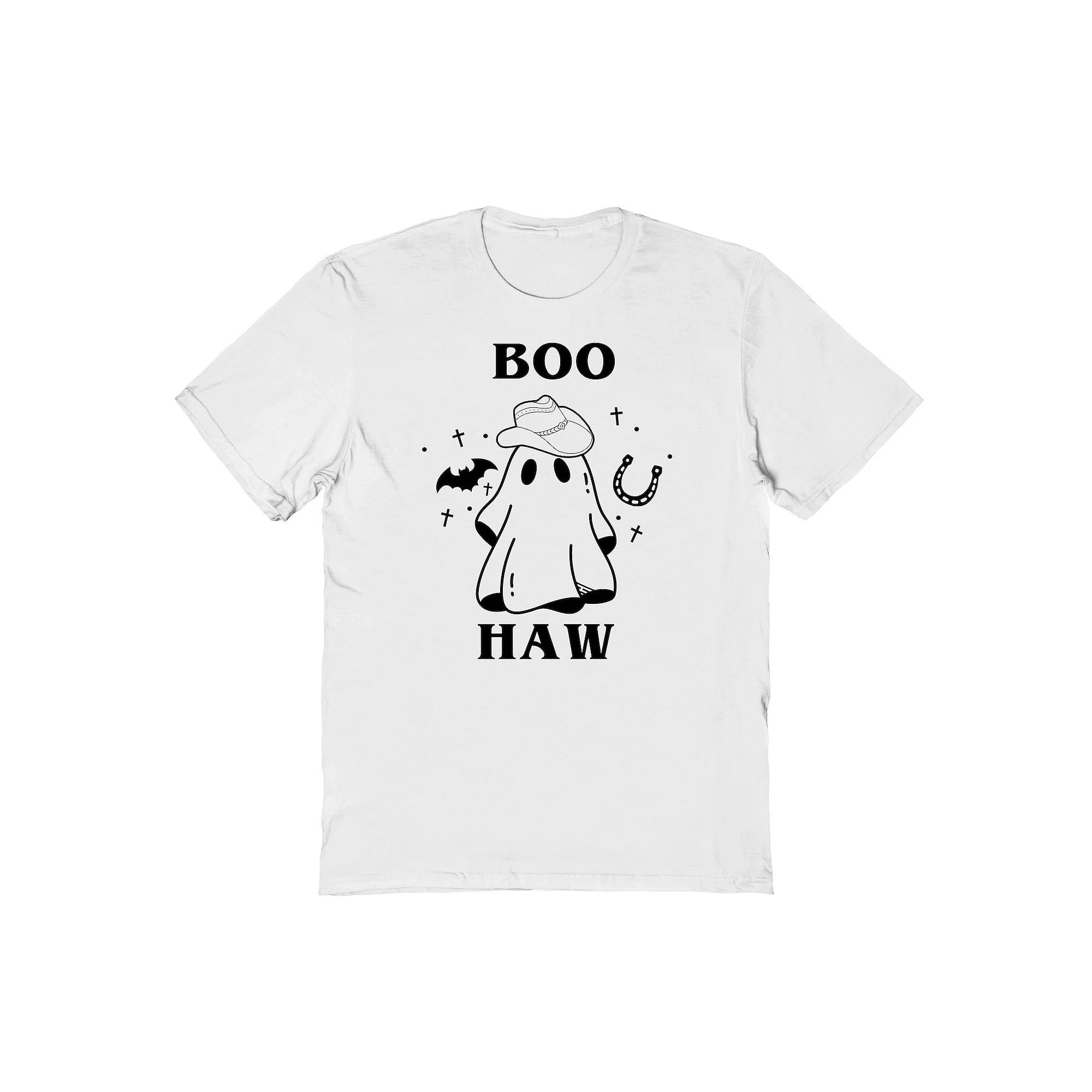 Men's Boo Haw Halloween Graphic Tee, Size: Large, White Product Image