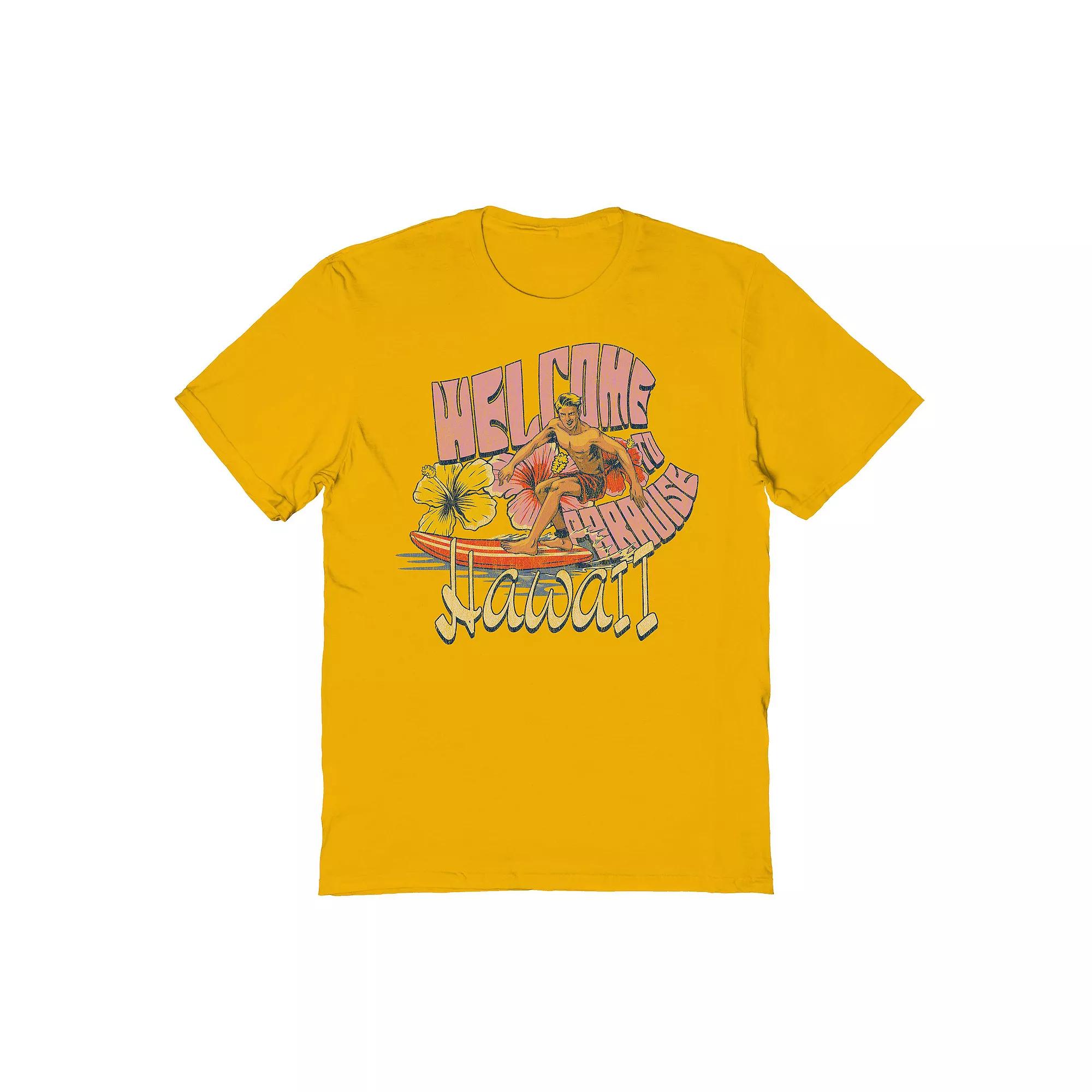 Men's Welcome Hawaii Graphic Tee, Size: XXL, Gold Product Image