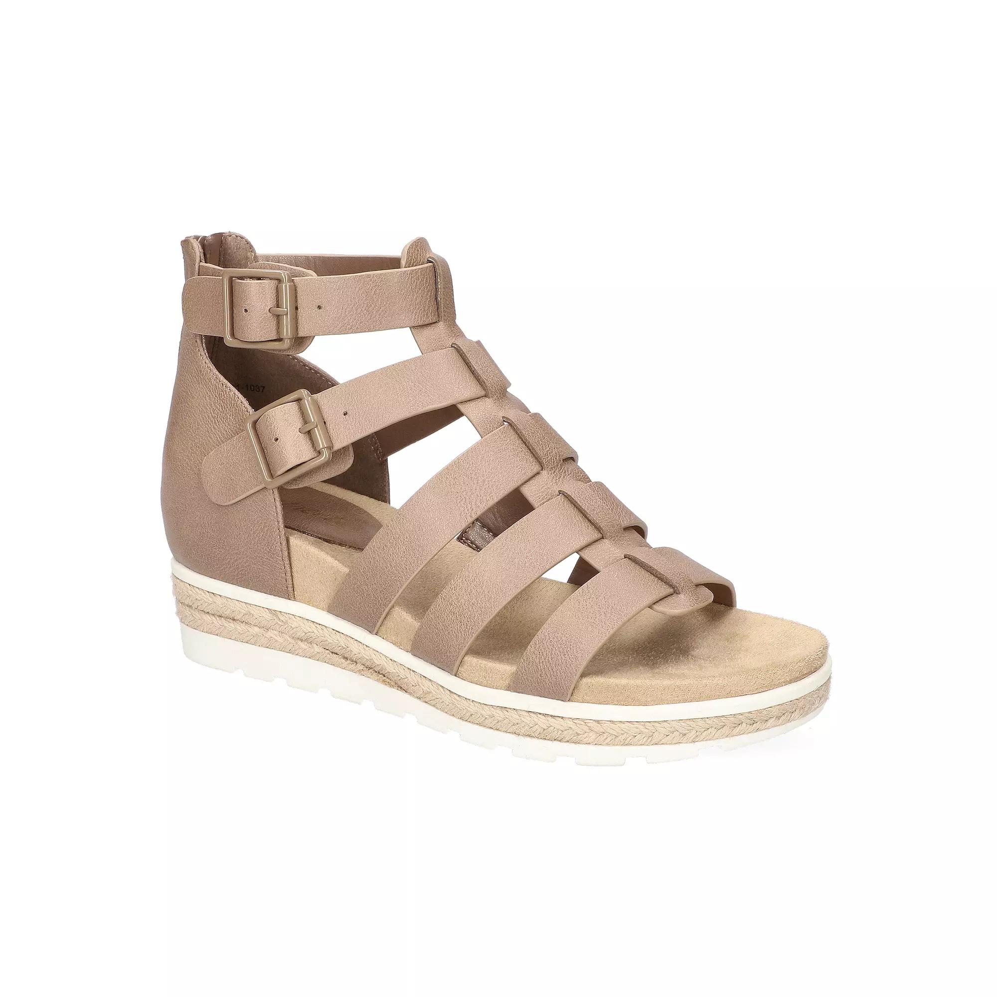 Easy Street Simone Women's Gladiator Platform Wedge Sandals,  Product Image
