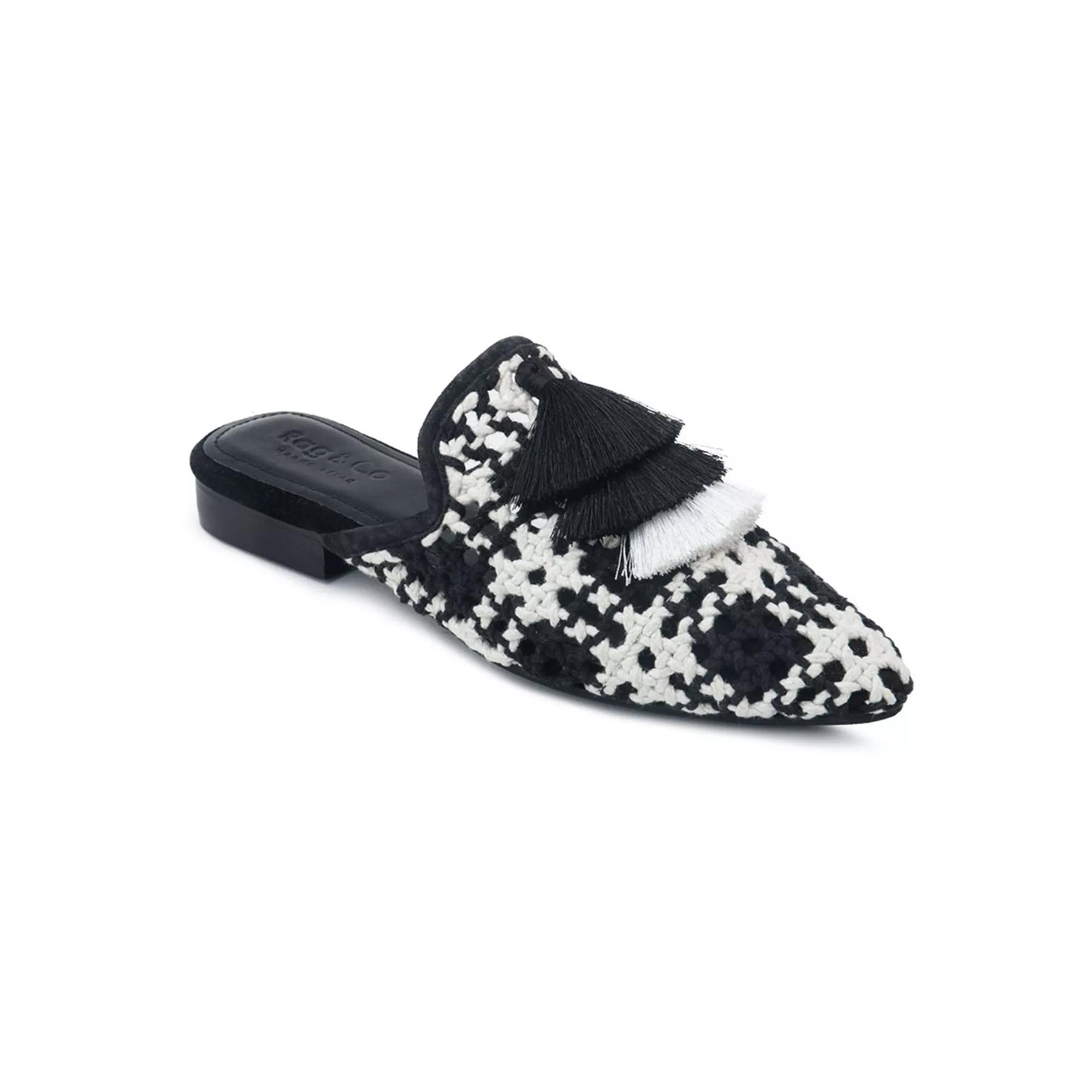 Rag & Co Mariana Women's Woven Mules, Size: 5, Black Product Image