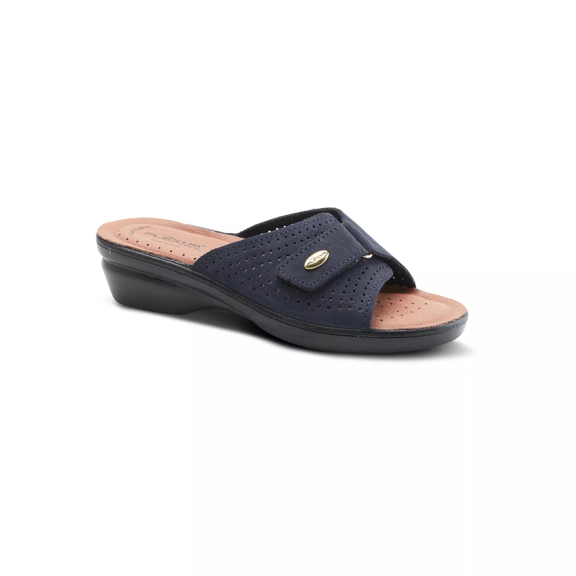 Flexus by Spring Step Kea Women's Suede Slide Sandals, Size: 35, Blue Product Image