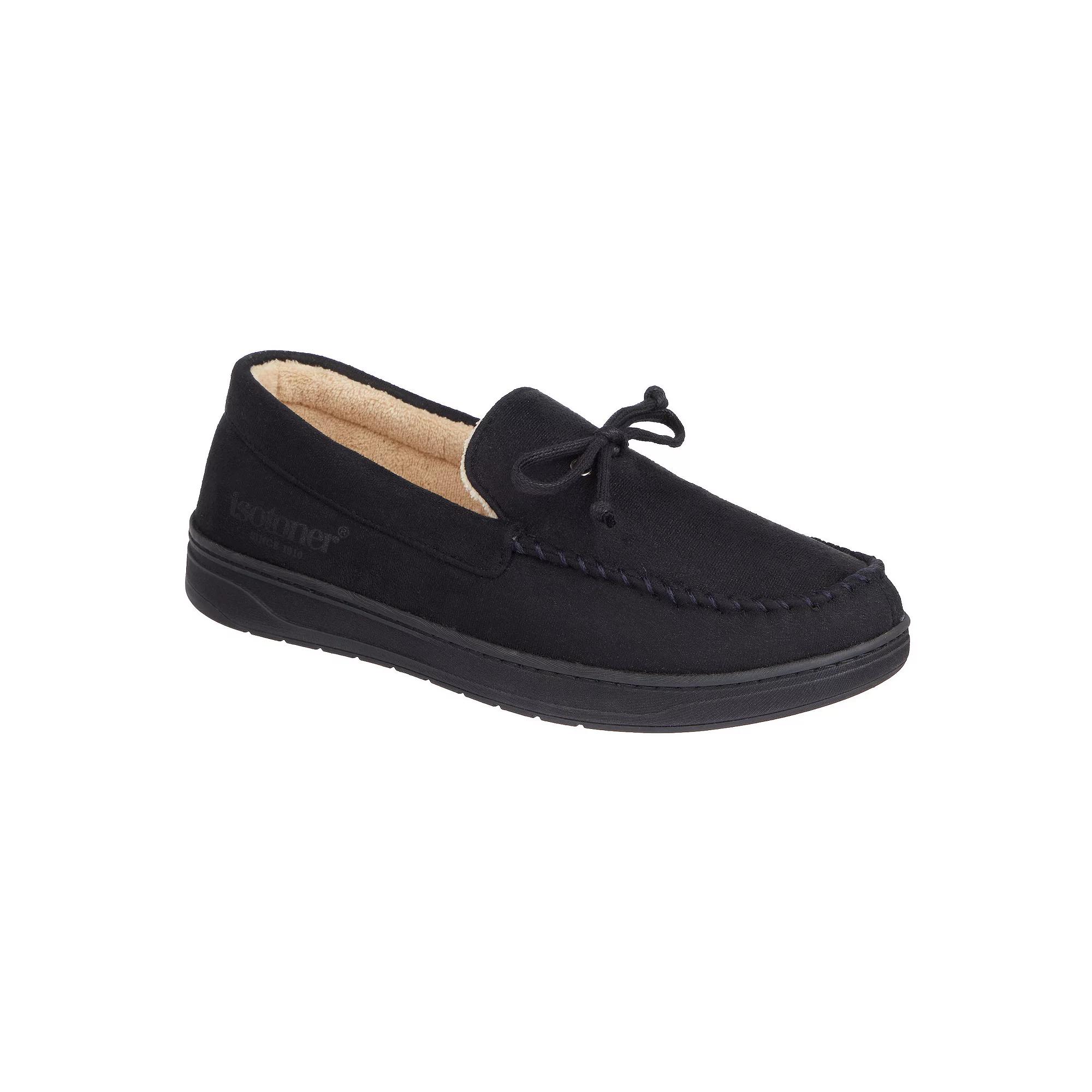 Isotoner Microsuede Boater Men's Moccasin Slippers,  Product Image