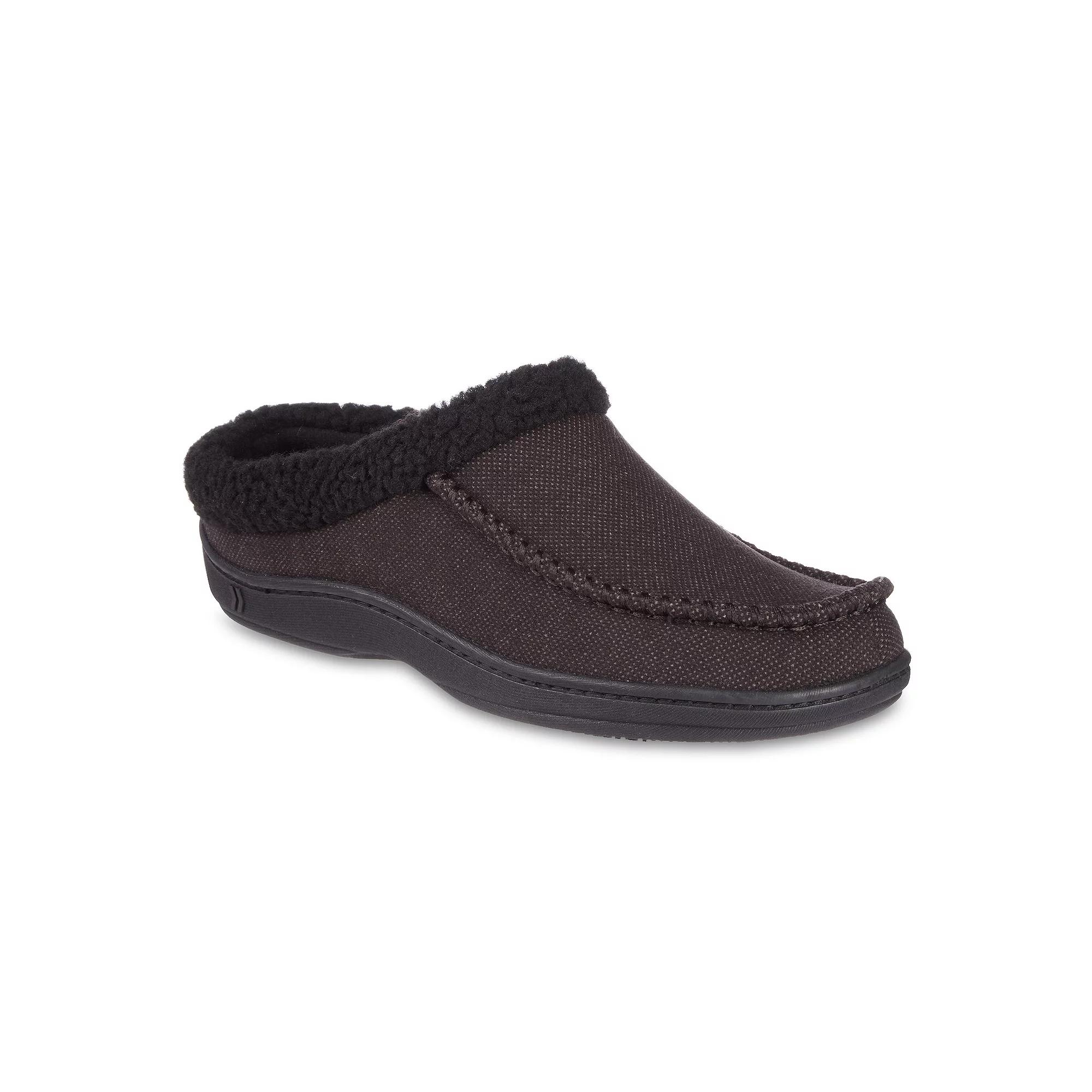 Men's isotoner Lewis Recycled Fleece Lining Memory Foam Clog Slippers,  Product Image