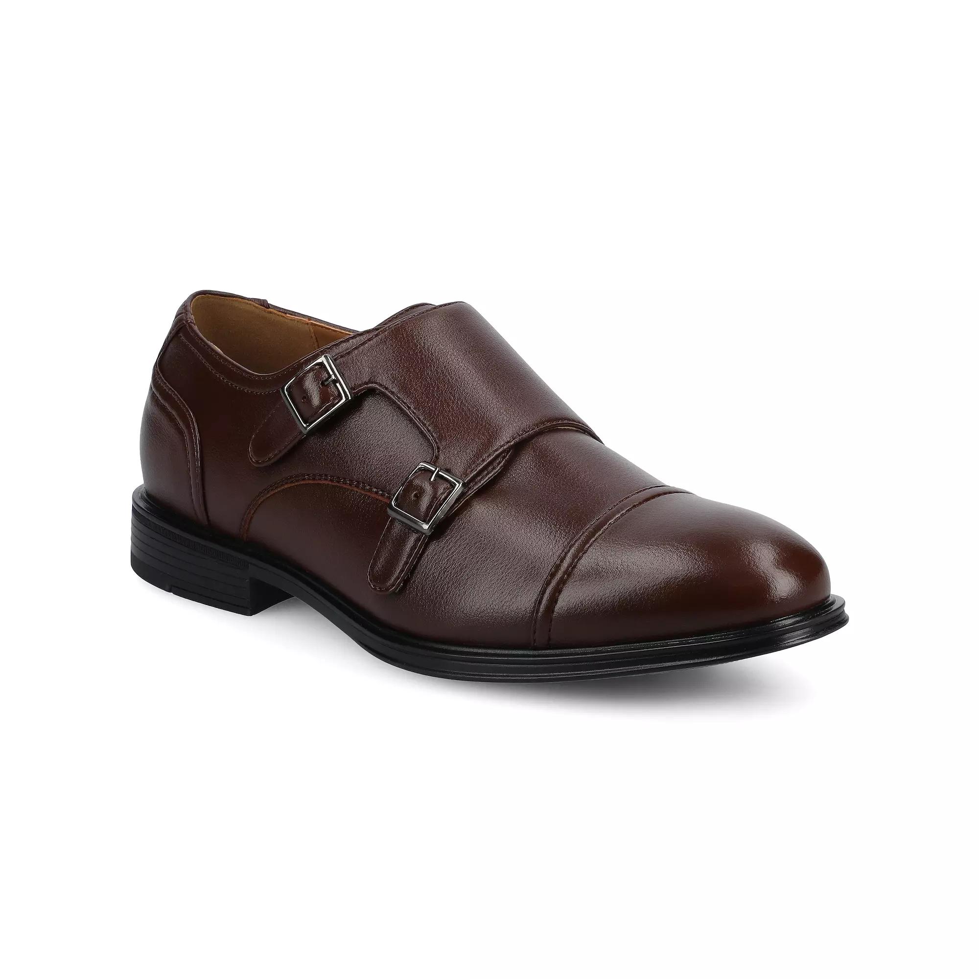 VANCE Dillon Comfort Cap-toe Double Monk Strap Men's Flexible Dress Shoes,  Product Image