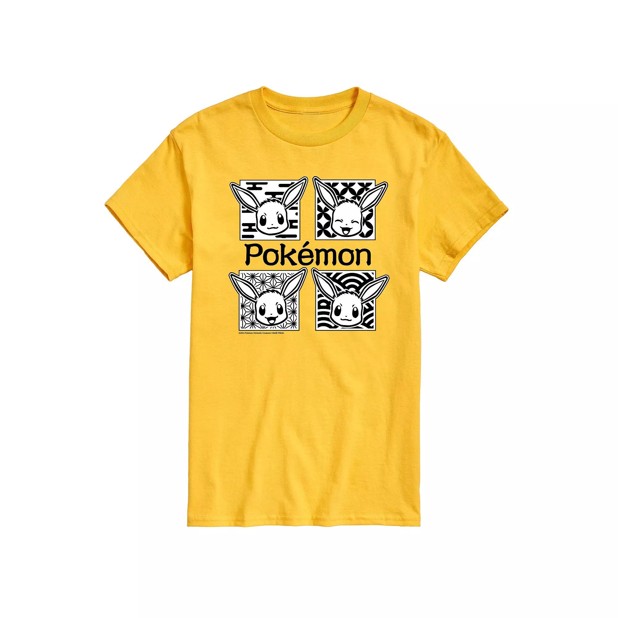 Men's Pokemon Wagara Grid Eevee Graphic Tee,  Product Image