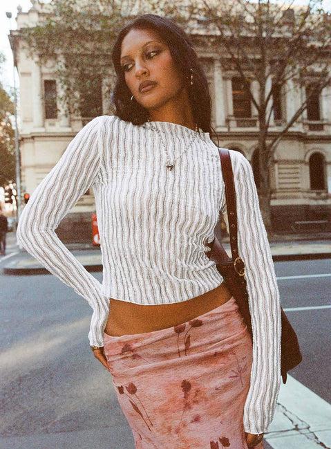 Padra Long Sleeve Top White Product Image