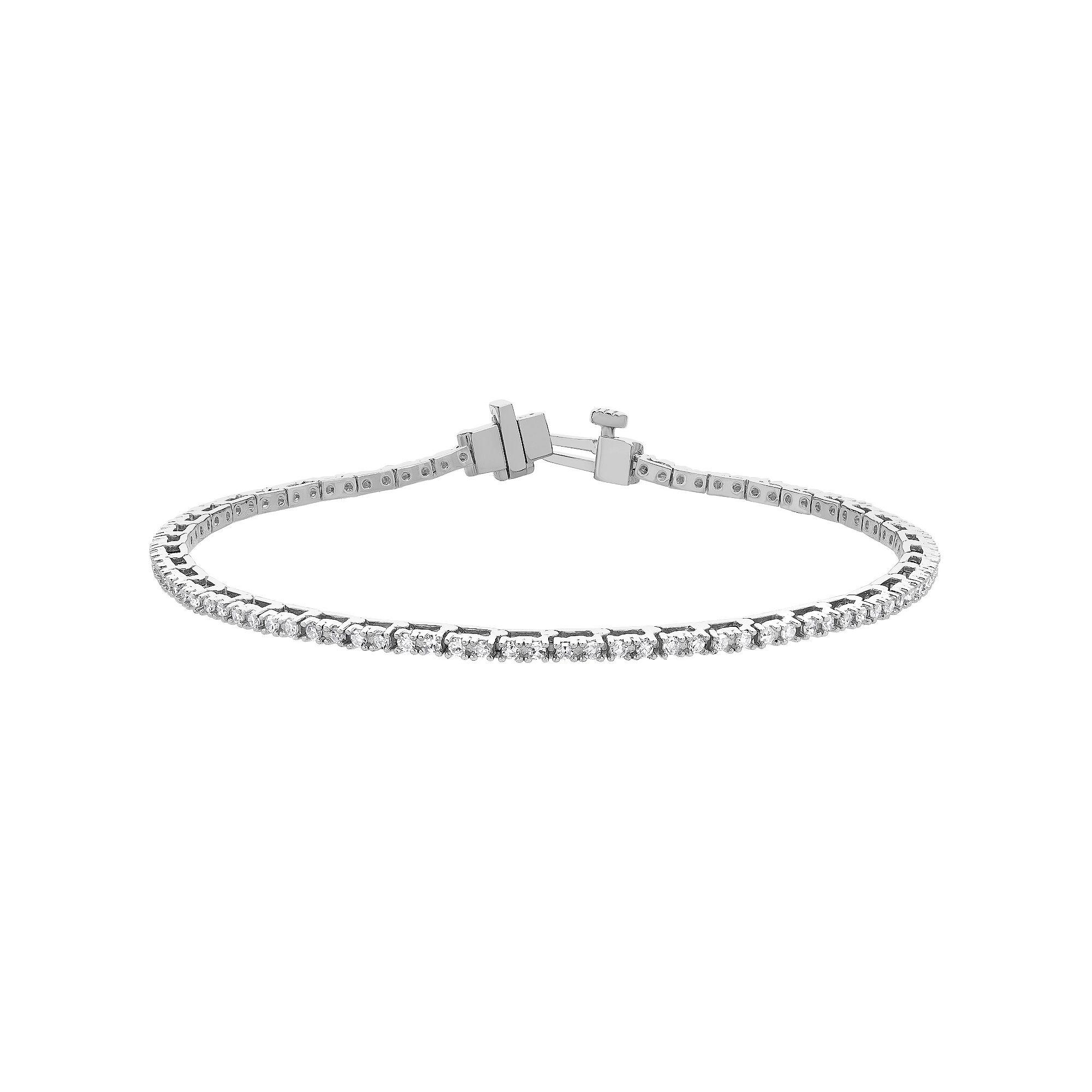 Diamond Brilliance Sterling Silver 1 Carat T.W. Lab-Created Diamond Tennis Bracelet, Women's,  Product Image