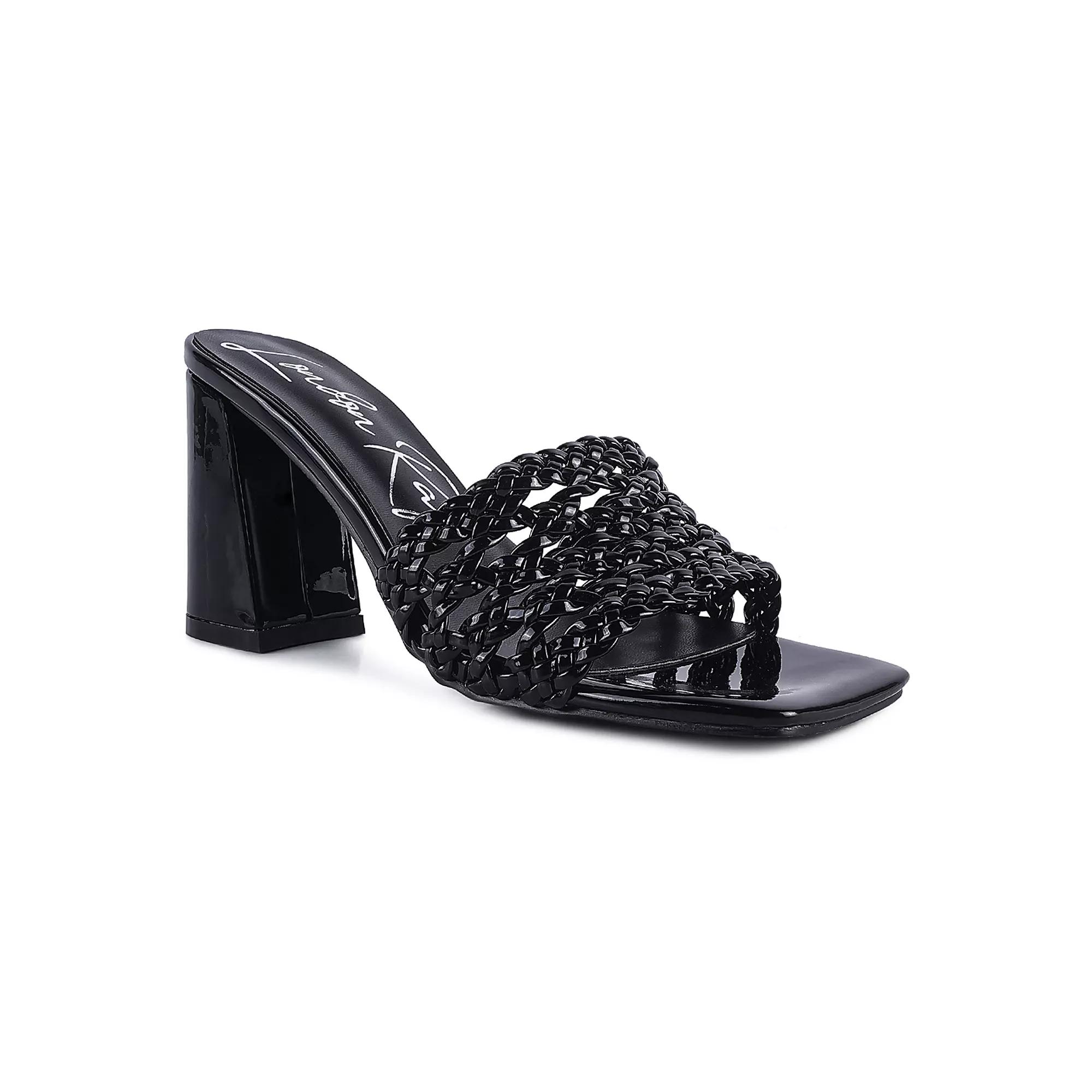 London Rag Adorbs Women's Braided Straps Slider Sandals, Size: 7, Silver Product Image