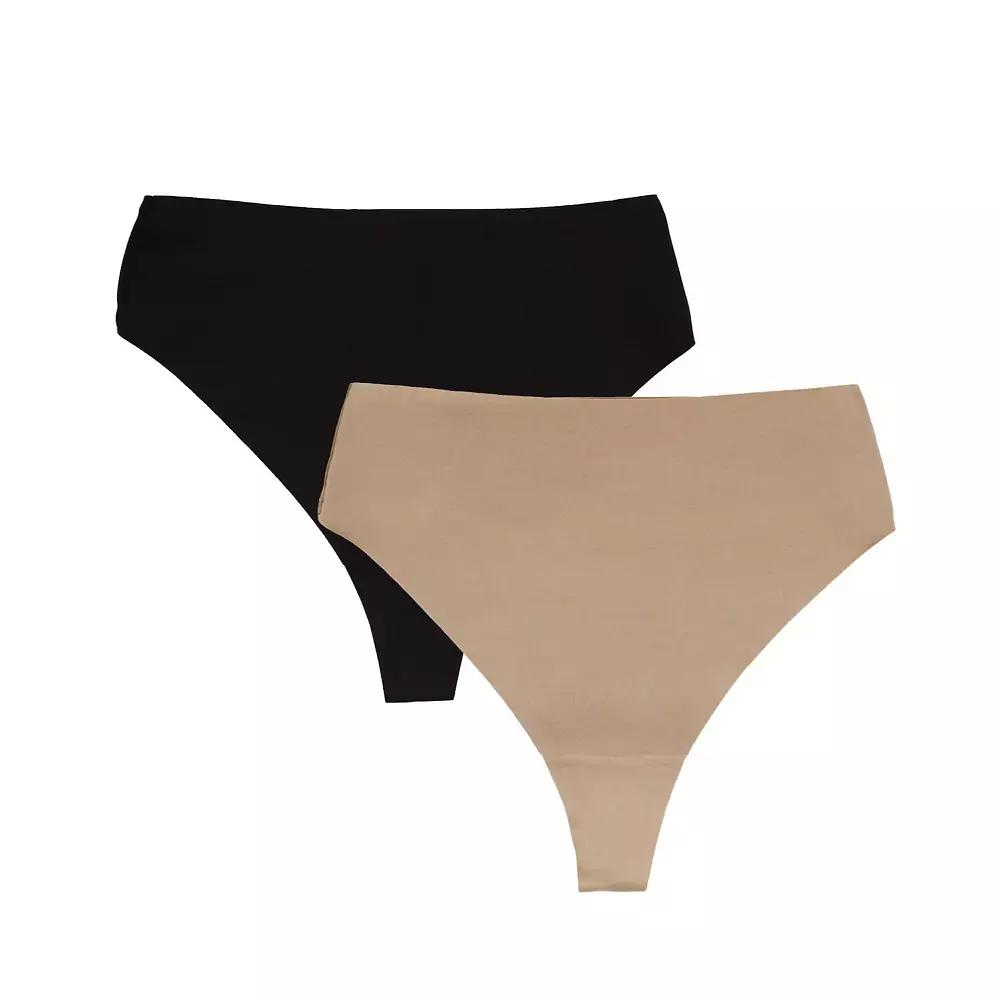 Naomi & Nicole® Shapewear Light Shaping 2-Pack Thong 7538P, Women's,  Product Image