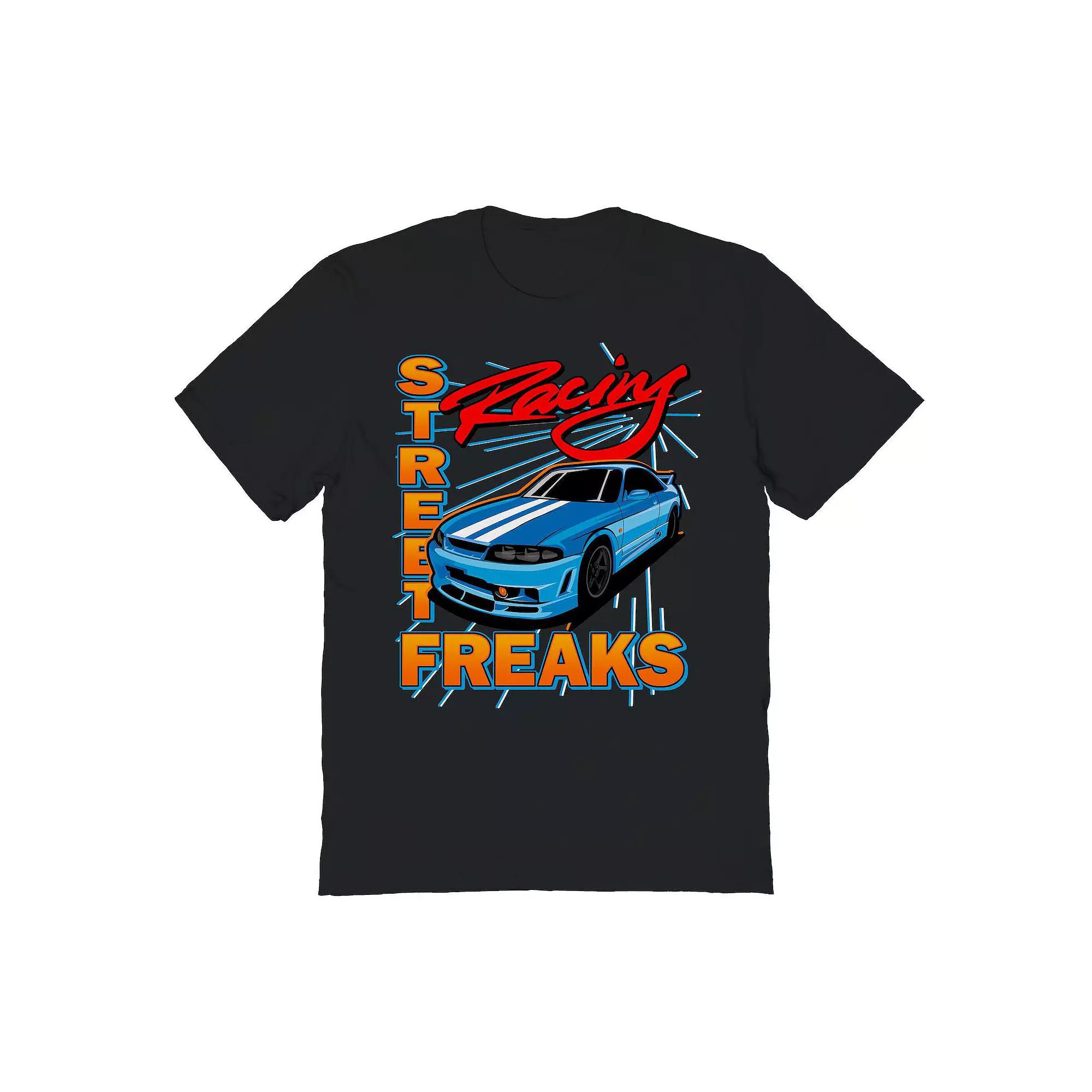 Men's Neon Street Racing Freaks Graphic Tee, Size: Large, Black Product Image