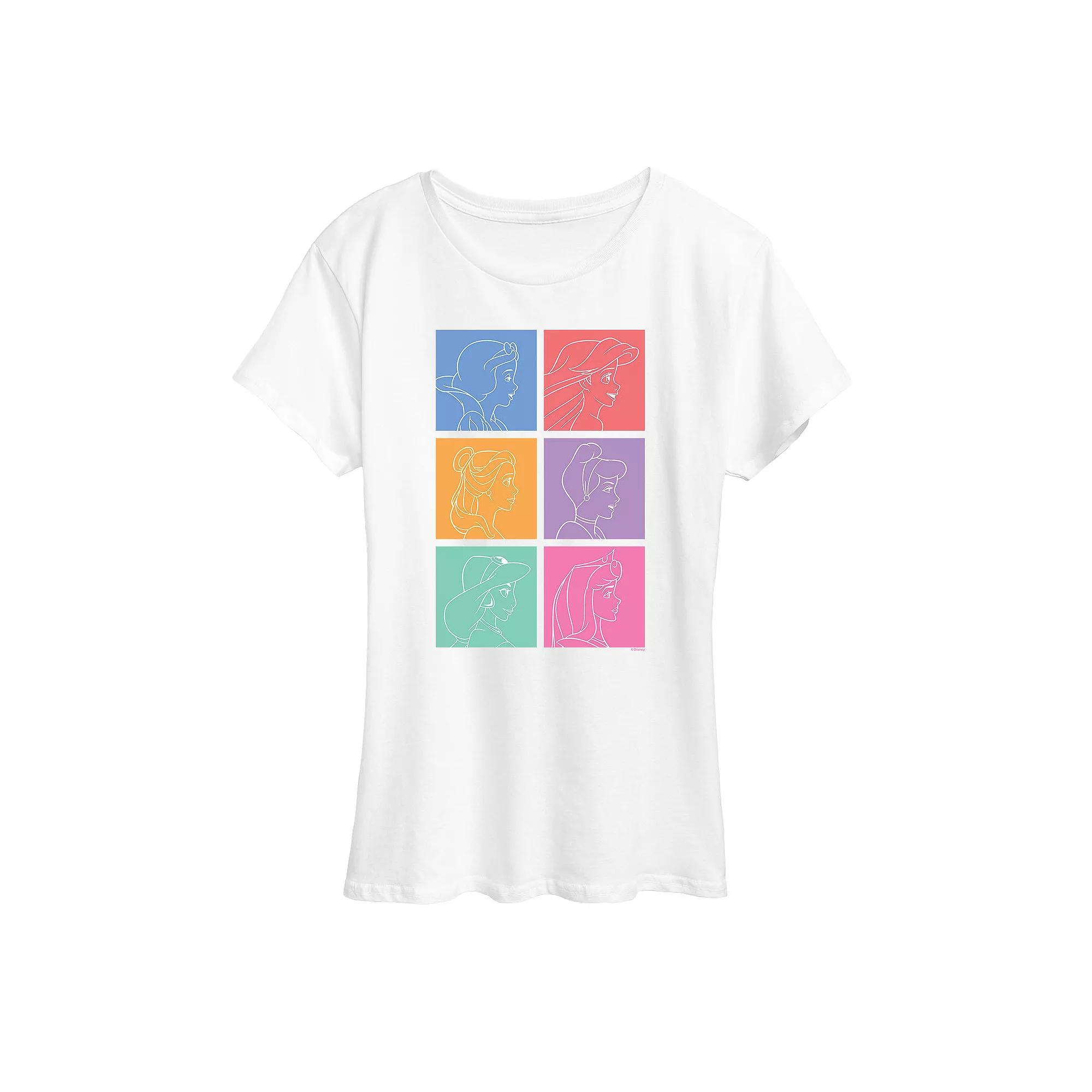 Disney Princess Women's Grid Graphic Tee, Girl's,  Product Image