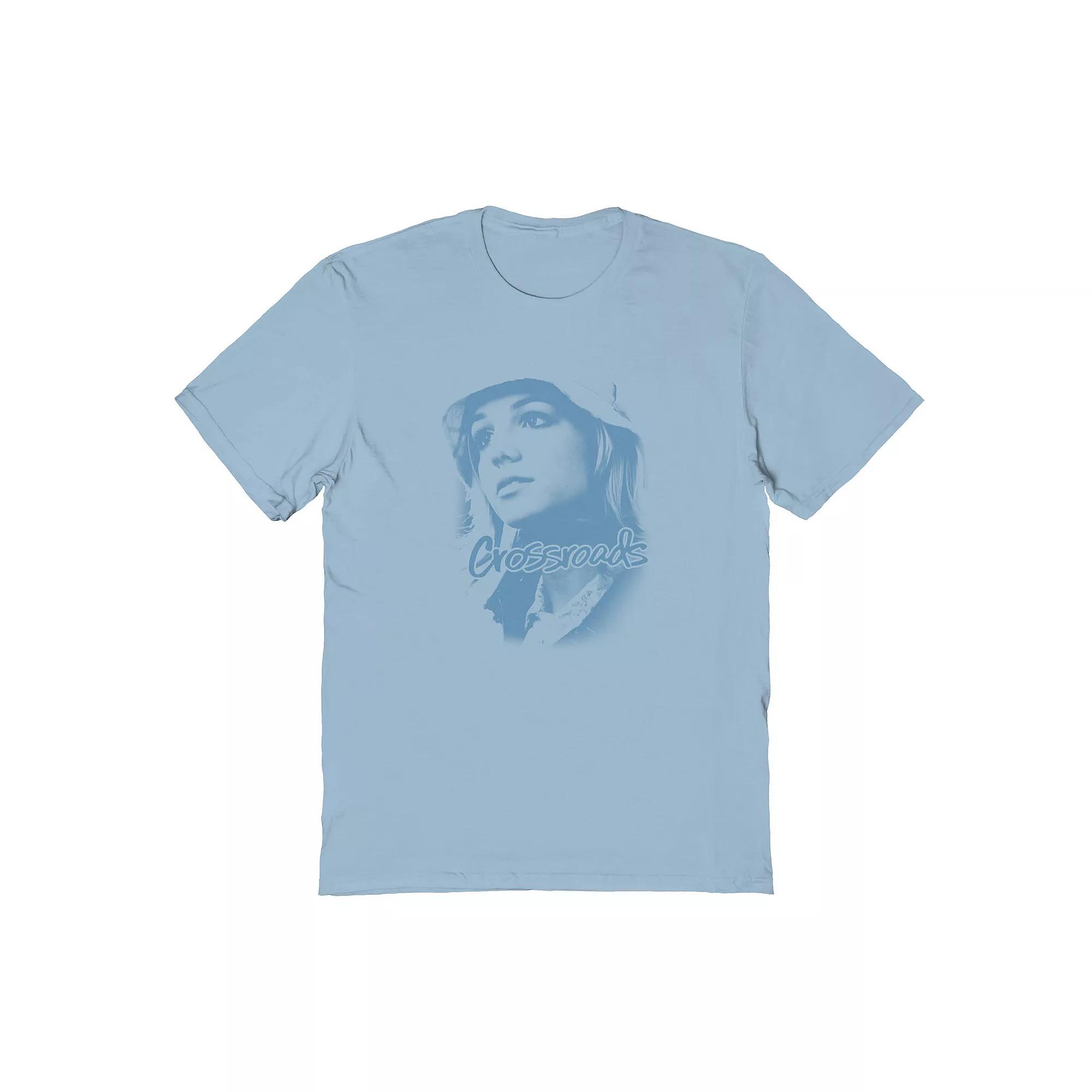 Men's Britney Spears Crossroads Blue Monochrome Photo Graphic Tee, Size: XXL, Light Blue Product Image