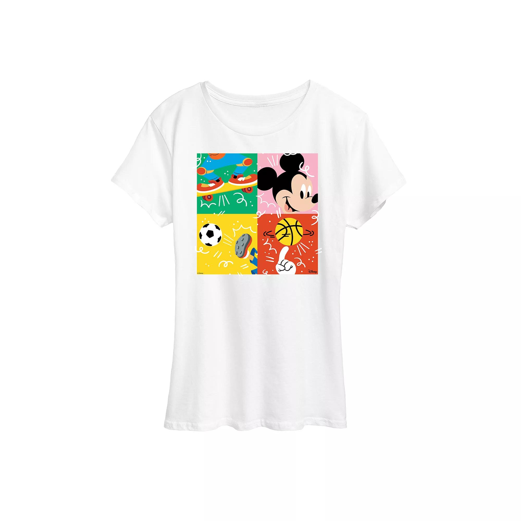 Disney's Mickey Mouse Women's Sports Grid Graphic Tee,  Product Image