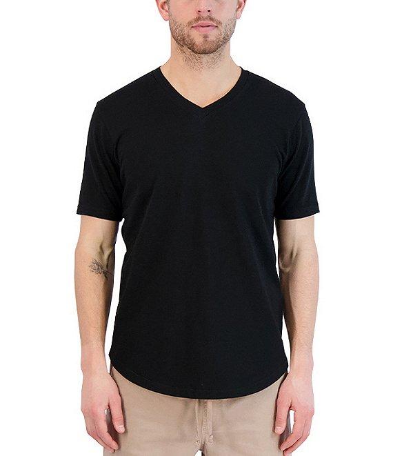 Goodlife Slub Scallop Short-Sleeve V-Neck T-Shirt Product Image