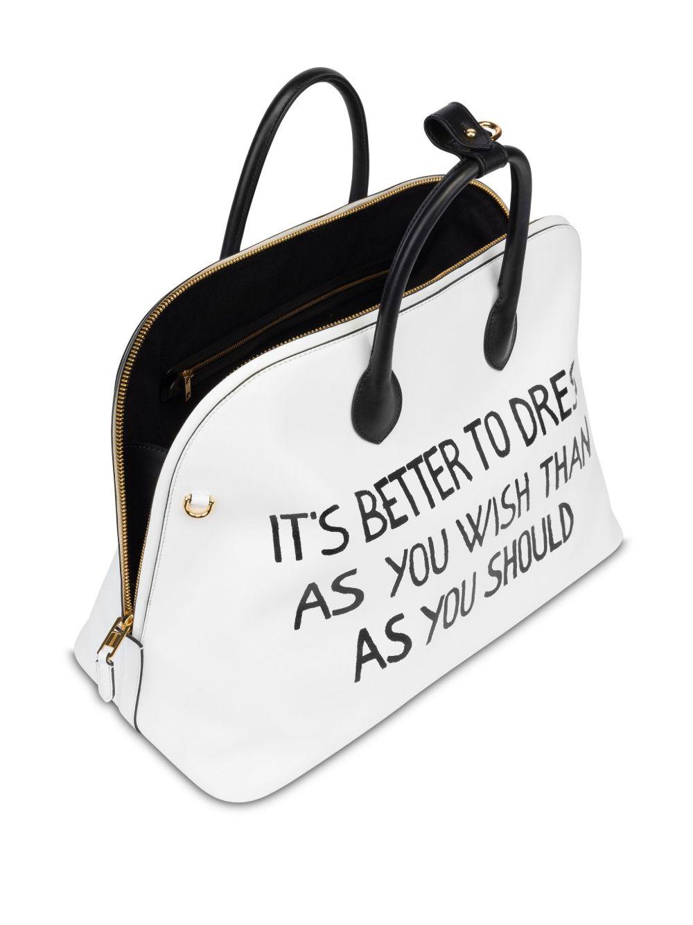 logo-print leather tote bag Product Image