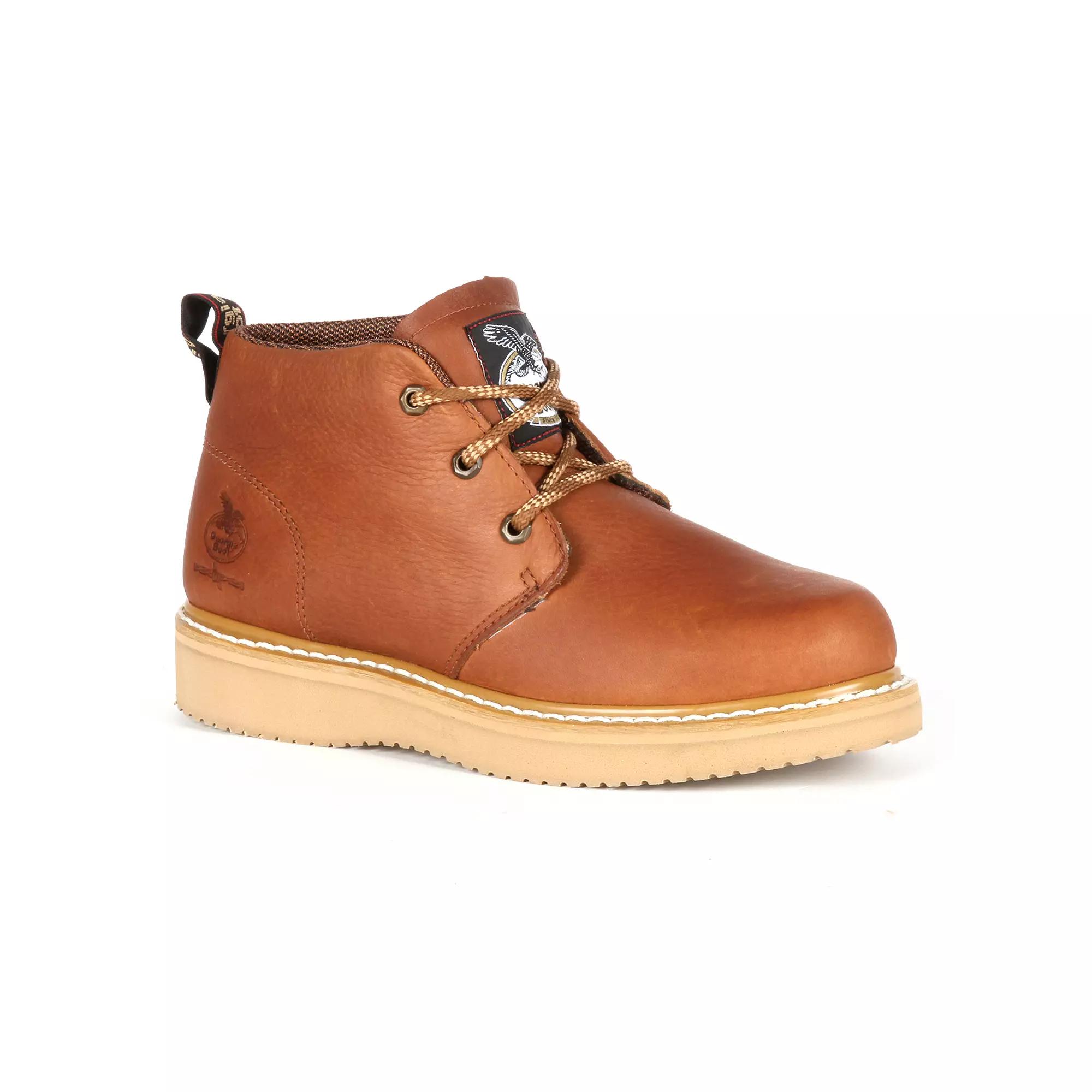 Georgia Boots Farm & Ranch Men's Wedge Chukka Boots, Size: 9.5 Medium, Barracuda Gold Product Image