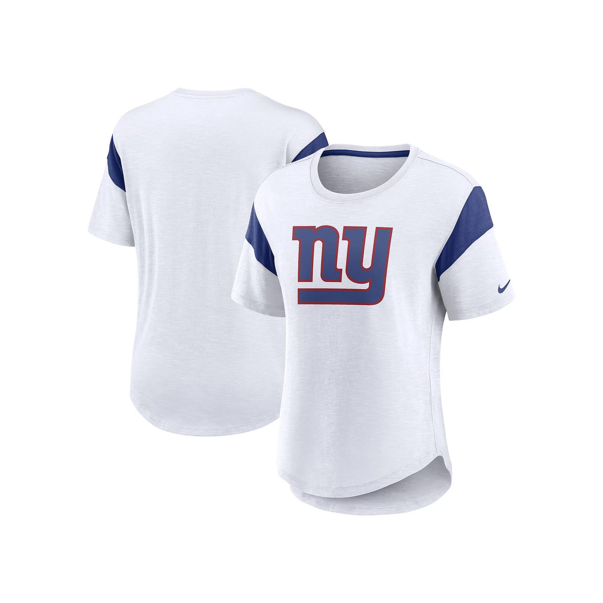 Women's Nike White New York Giants Fashion Slub Top, Size: Large Product Image