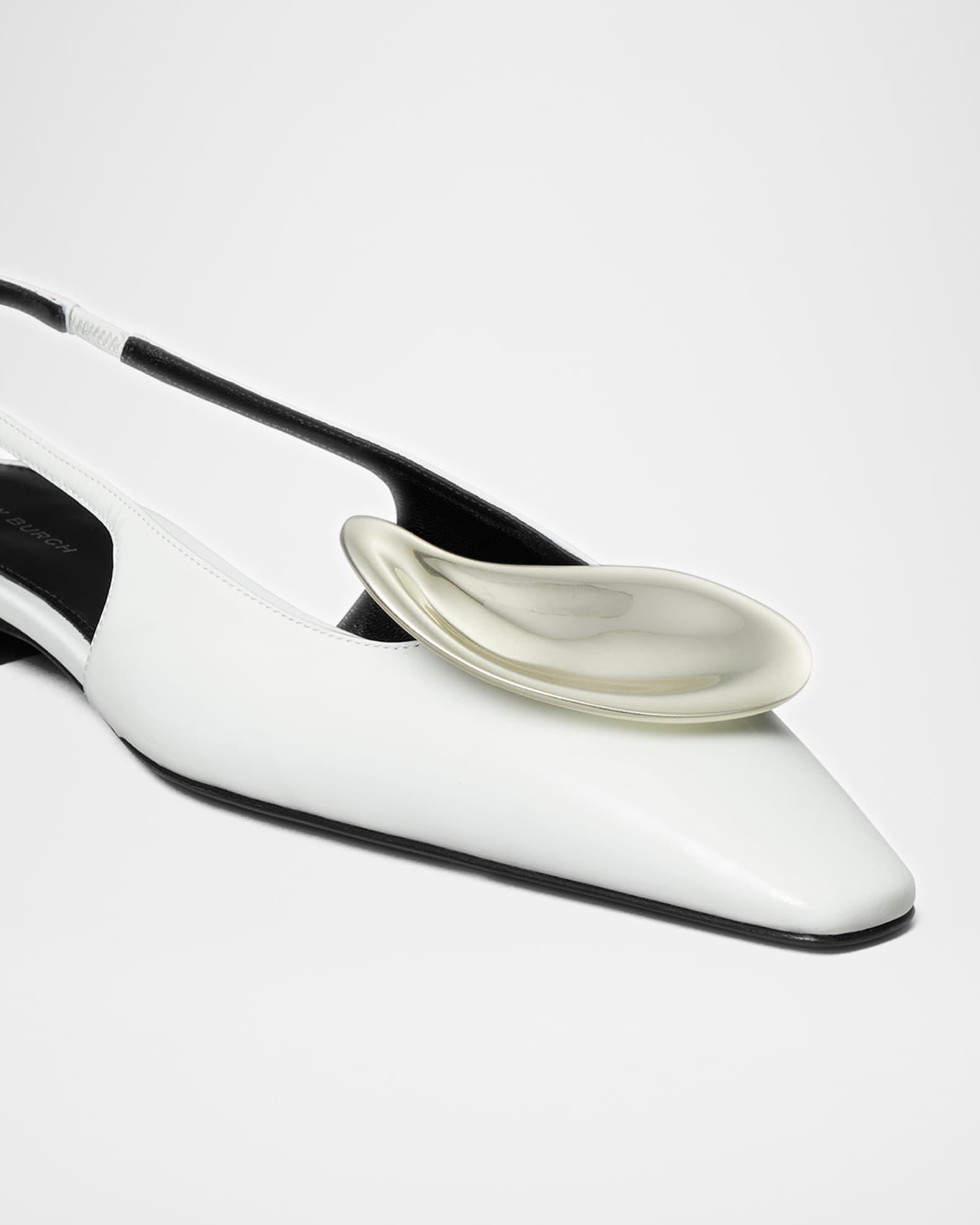 Patos Leather Slingback Ballerina Flats Product Image