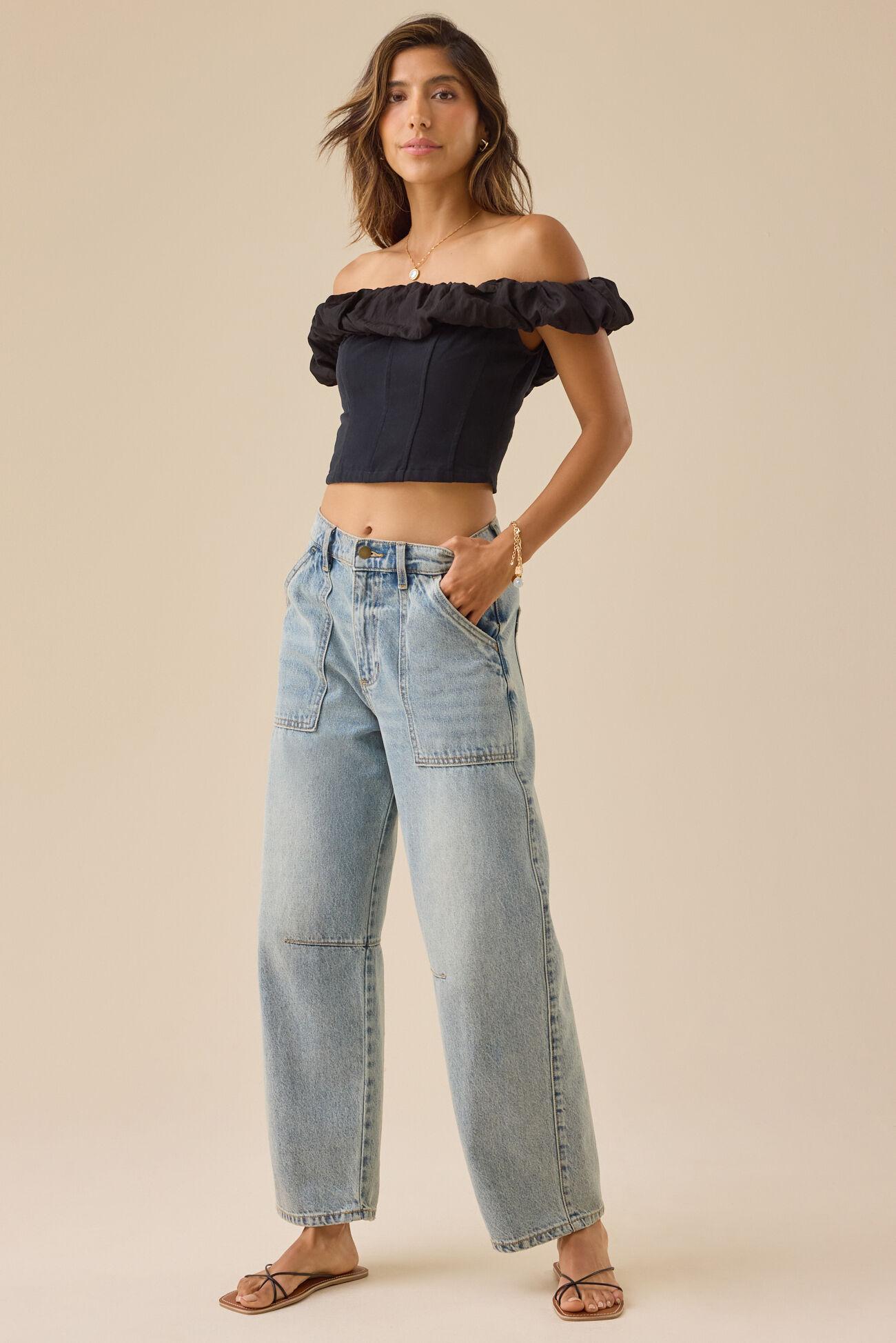 Sarah Off-Shoulder Crop Top Product Image