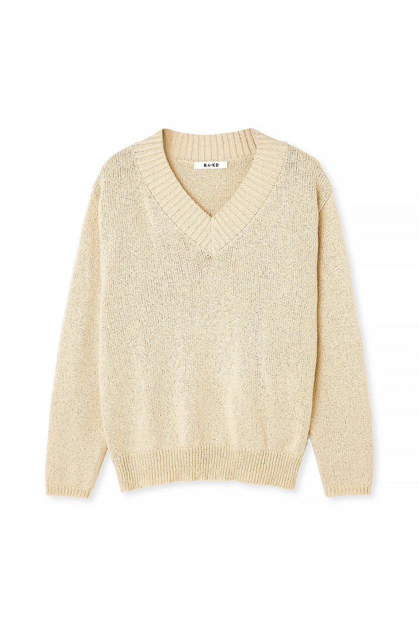 Knitted V-Neck Sweater Product Image