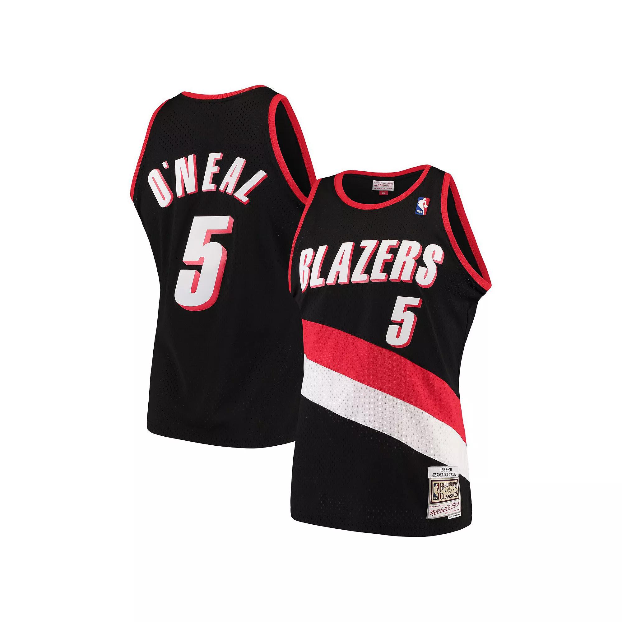 Jermaine O'Neal Portland Trail Blazers Mitchell & Ness Hardwood Classics Swingman Jersey - Black, Men's, Size: Small Product Image