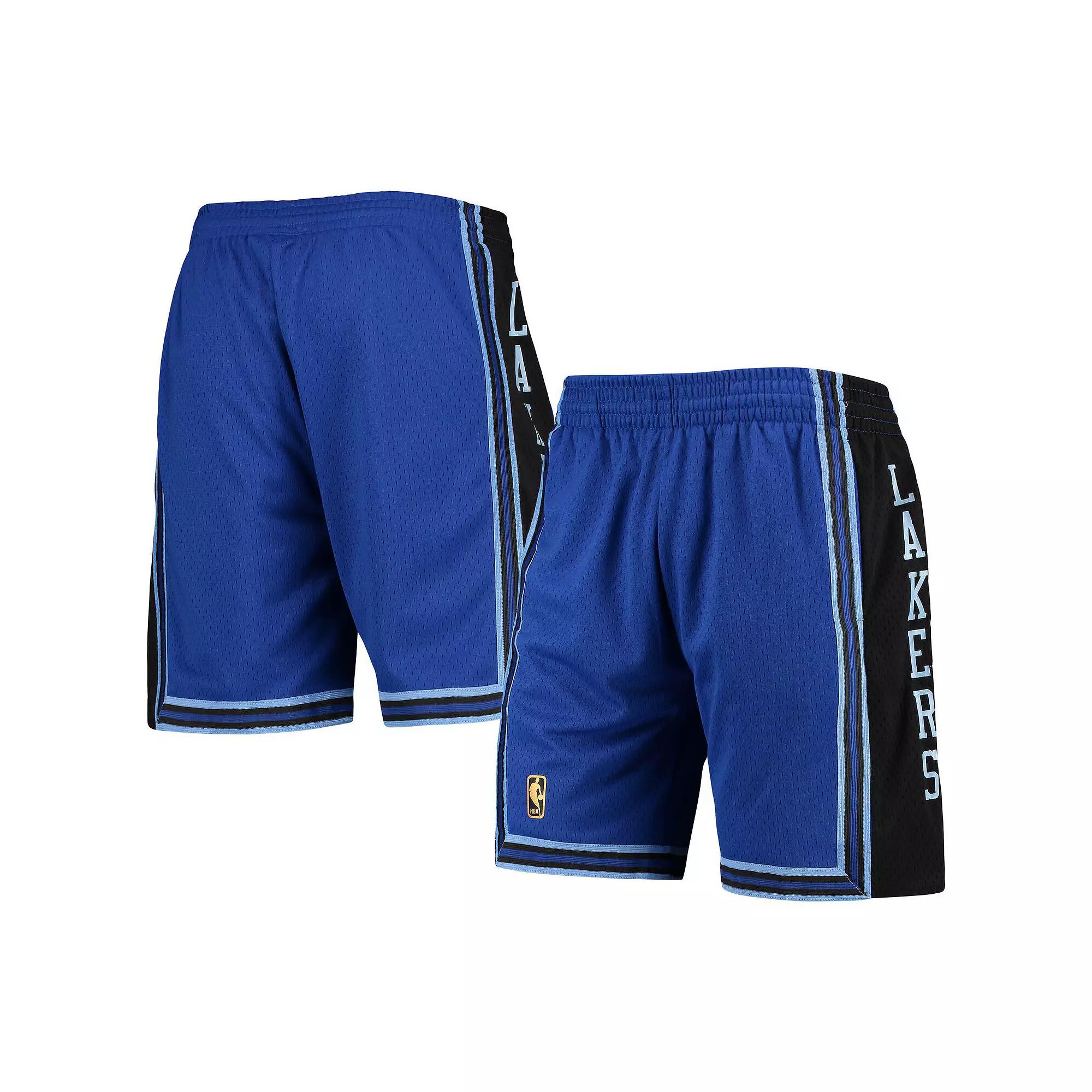 Men's Mitchell & Ness Royal Los Angeles Lakers Hardwood Classics Reload Swingman Shorts,  Product Image