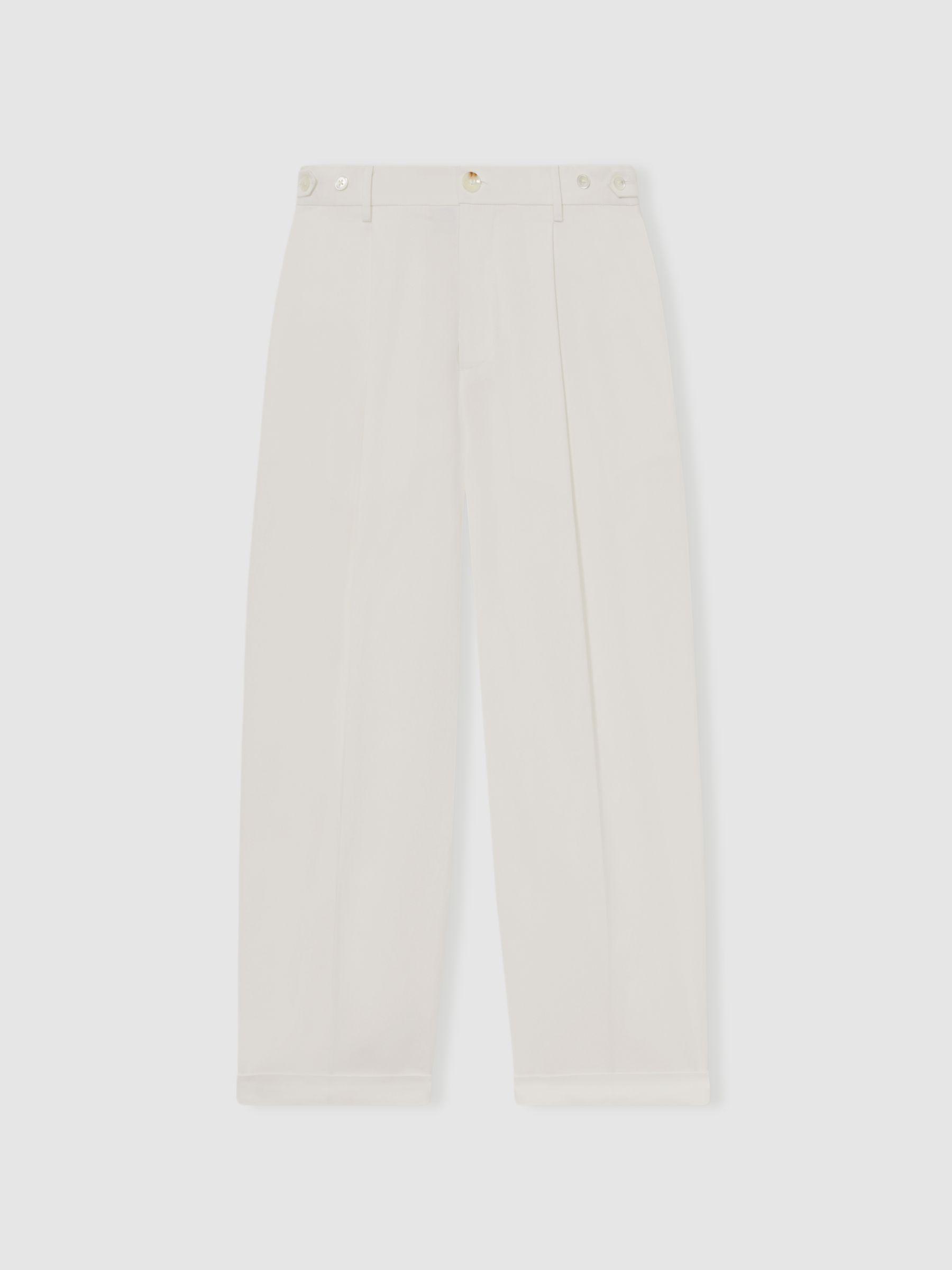 Reiss | Les 100 Ciels Wide Leg Trousers in White Product Image