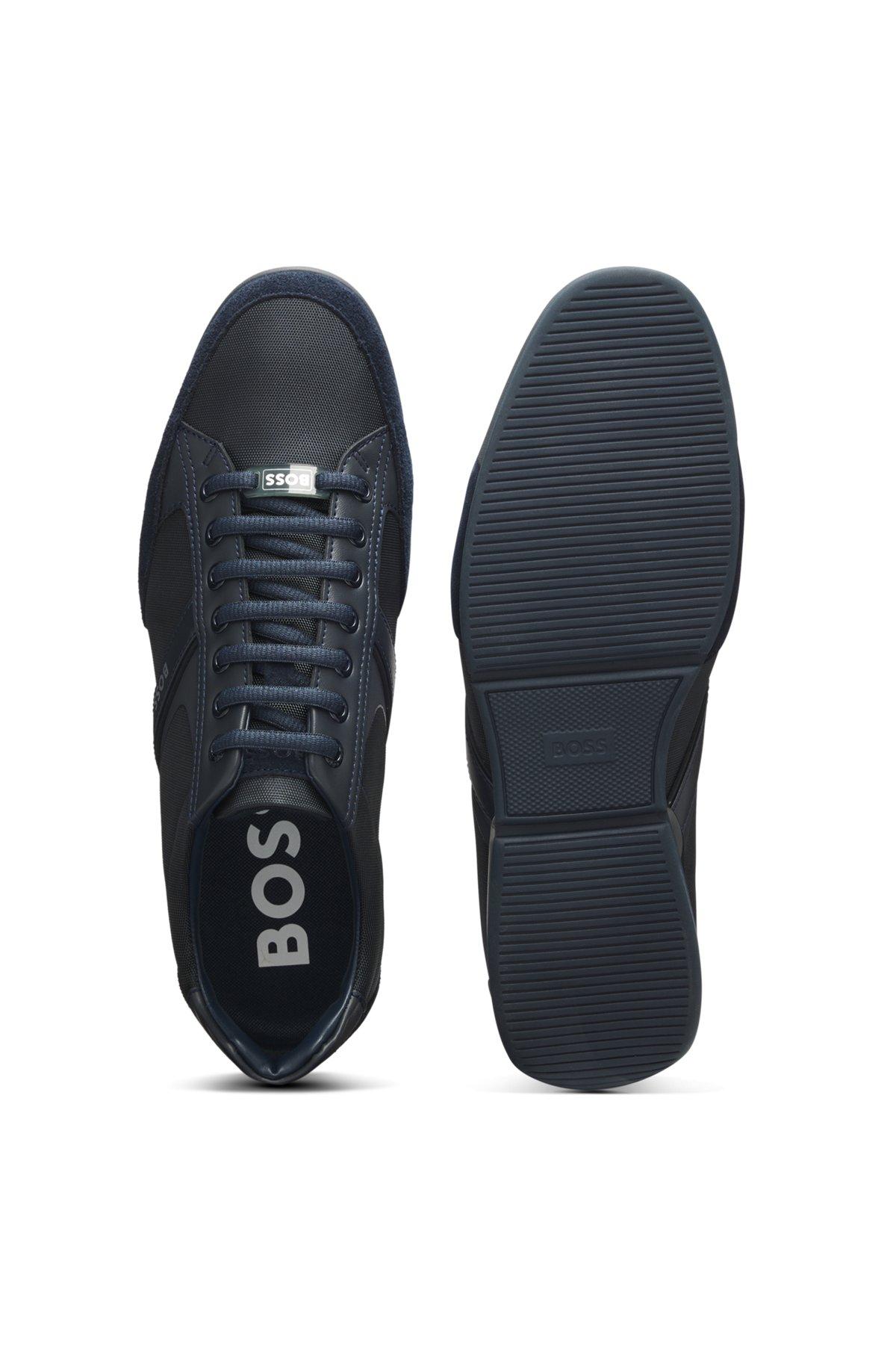 Mixed-material trainers with suede and faux leather Product Image