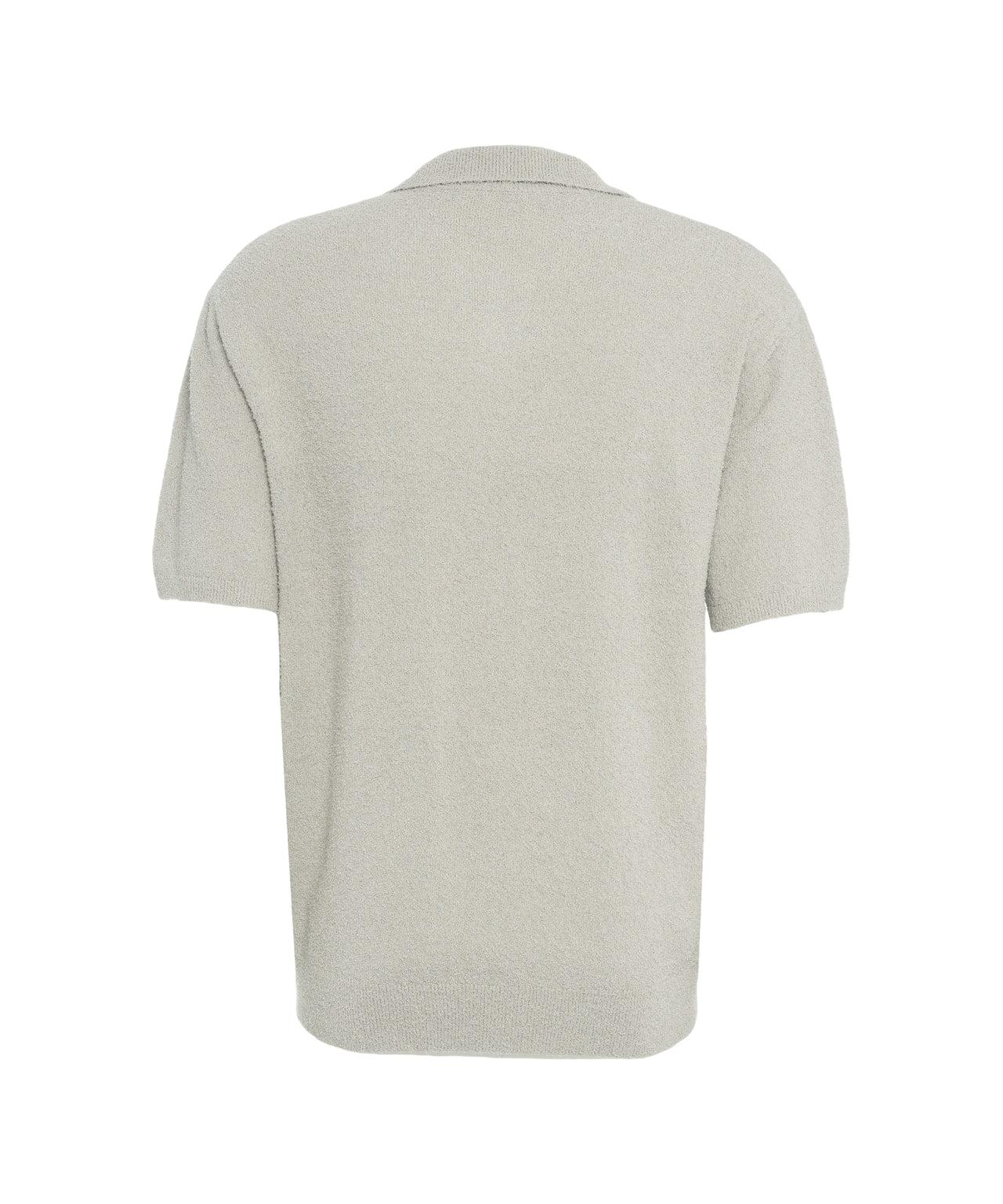 Boucle knit polo shirt Product Image