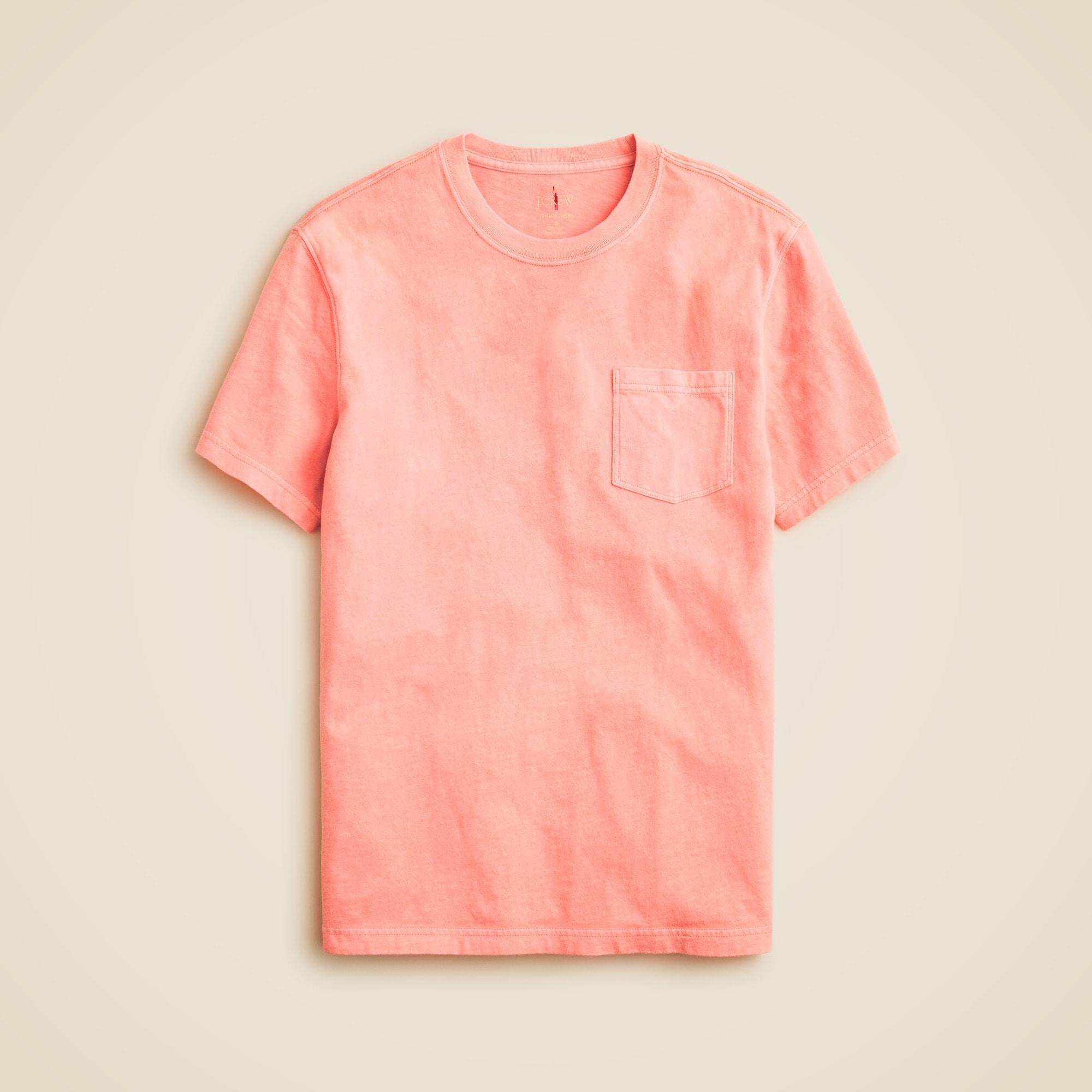 Vintage-wash cotton pocket T-shirt Product Image