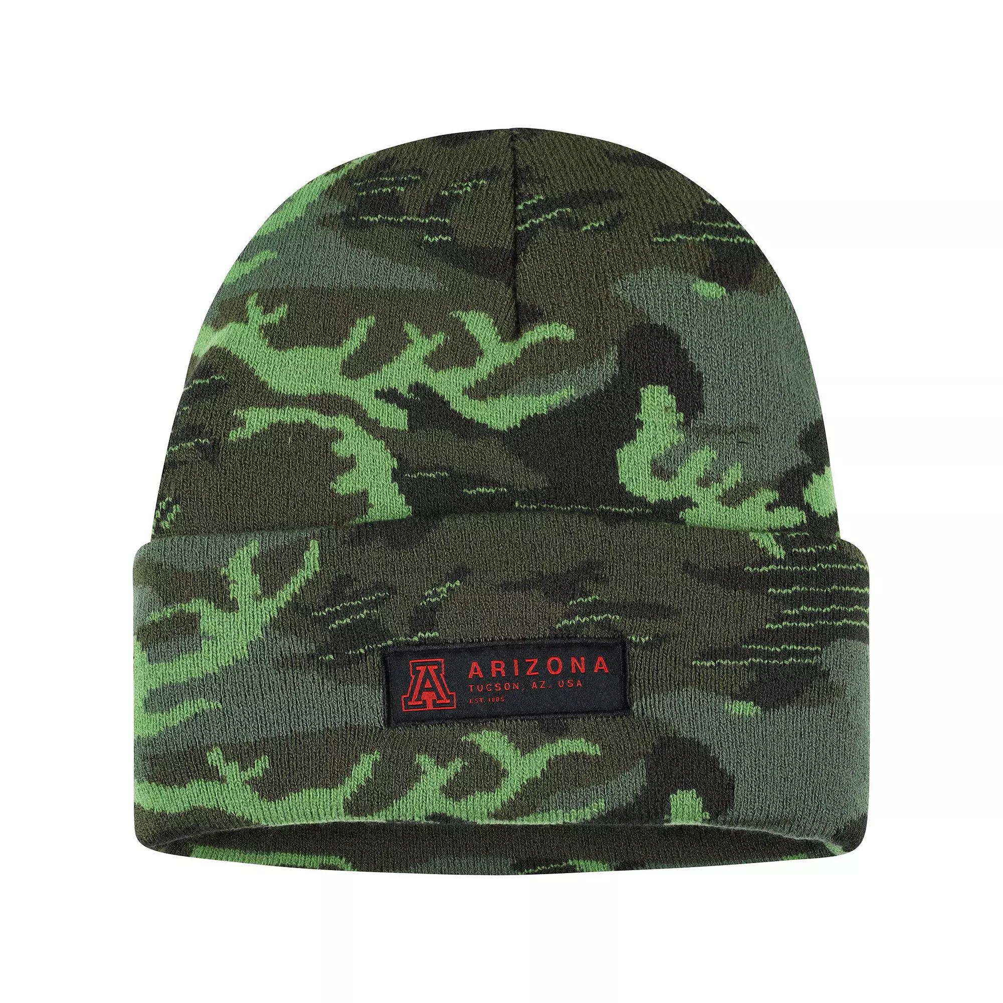Men's Nike Camo Arizona Wildcats Veterans Day Cuffed Knit Hat, Green Product Image