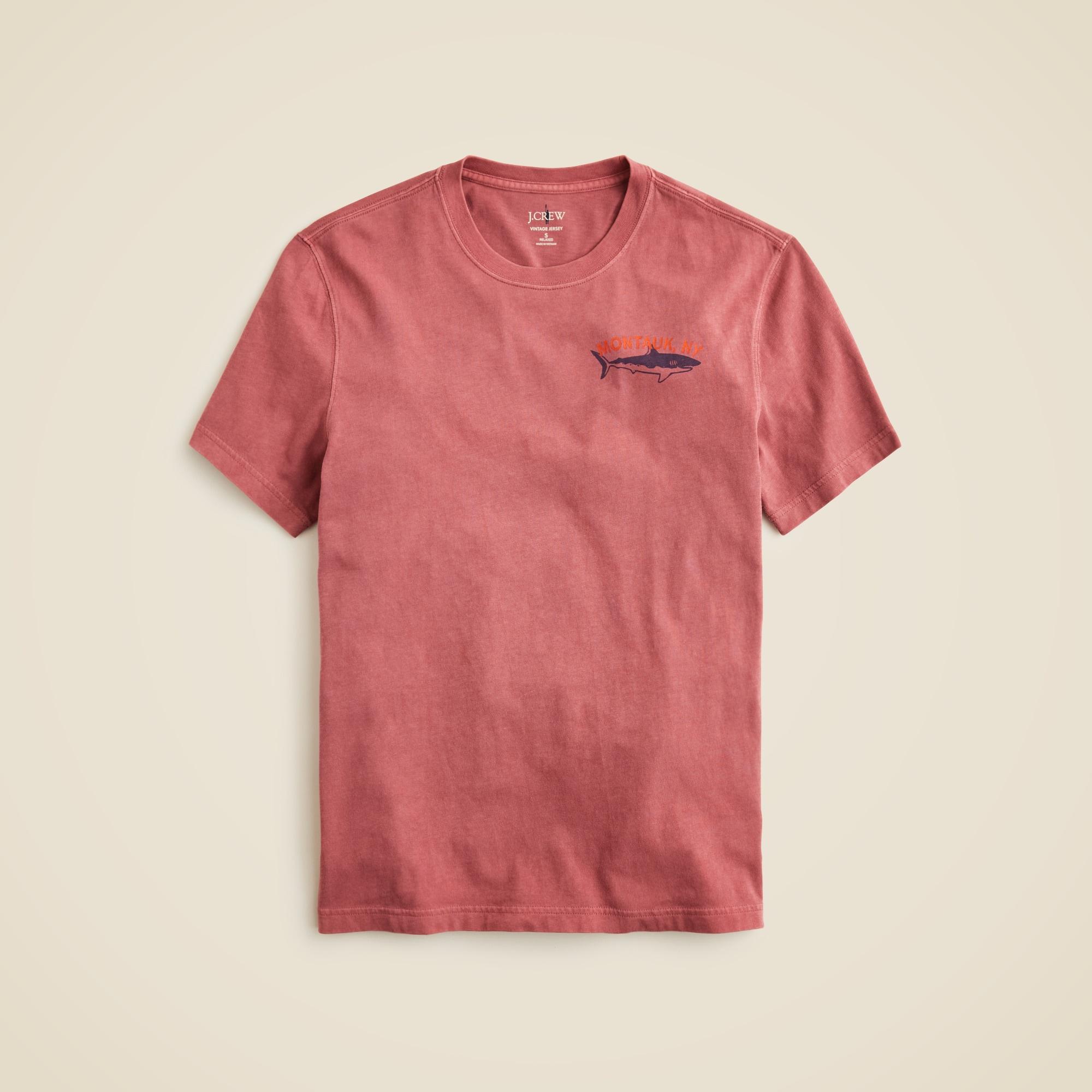 Vintage-wash cotton graphic T-shirt Product Image