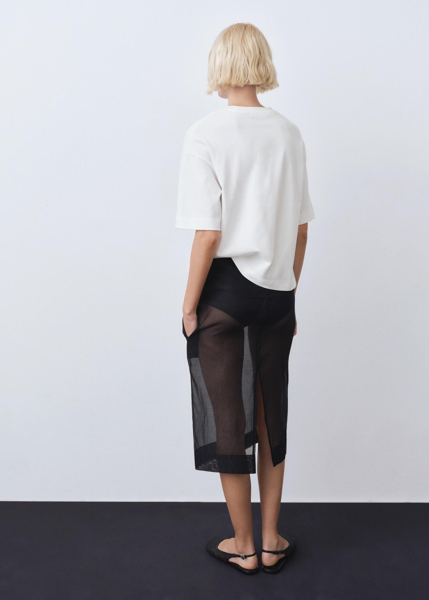 Oversized cotton t-shirt - Women | MANGO USA Product Image