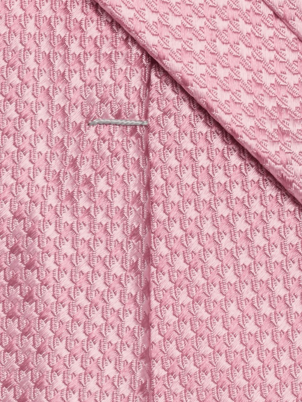 Houndstooth Woven Silk Tie - Pink Product Image