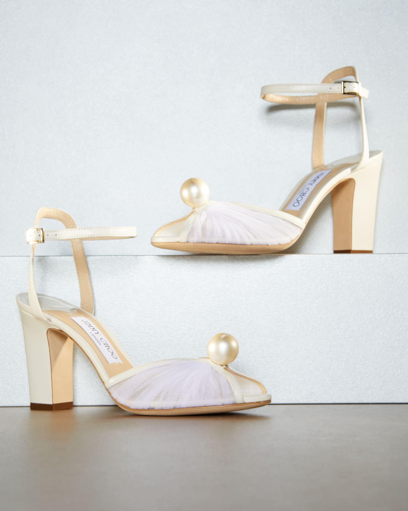 Womens Sacaria 85MM Shimmer Suede Sandals Product Image