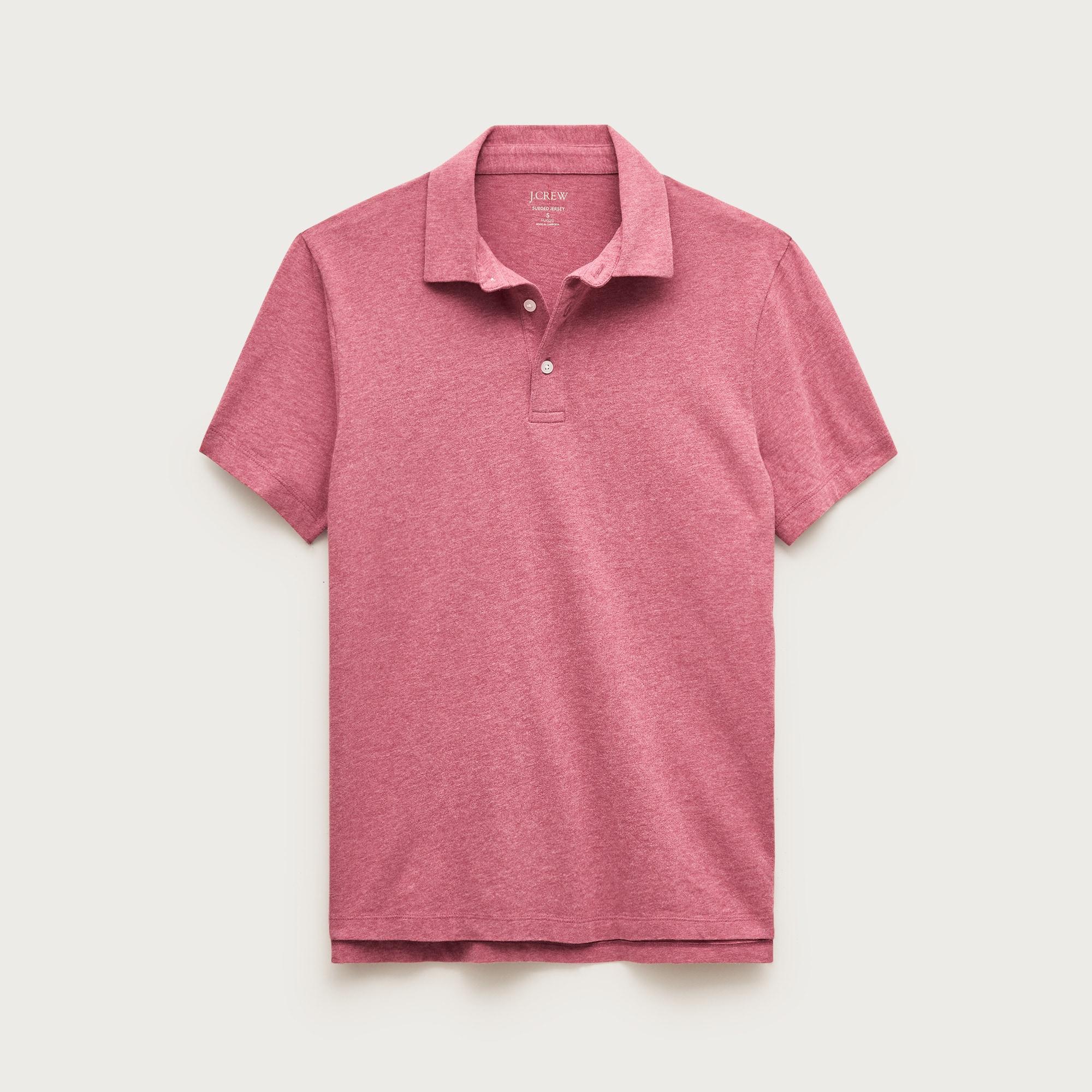 Sueded cotton polo shirt Product Image