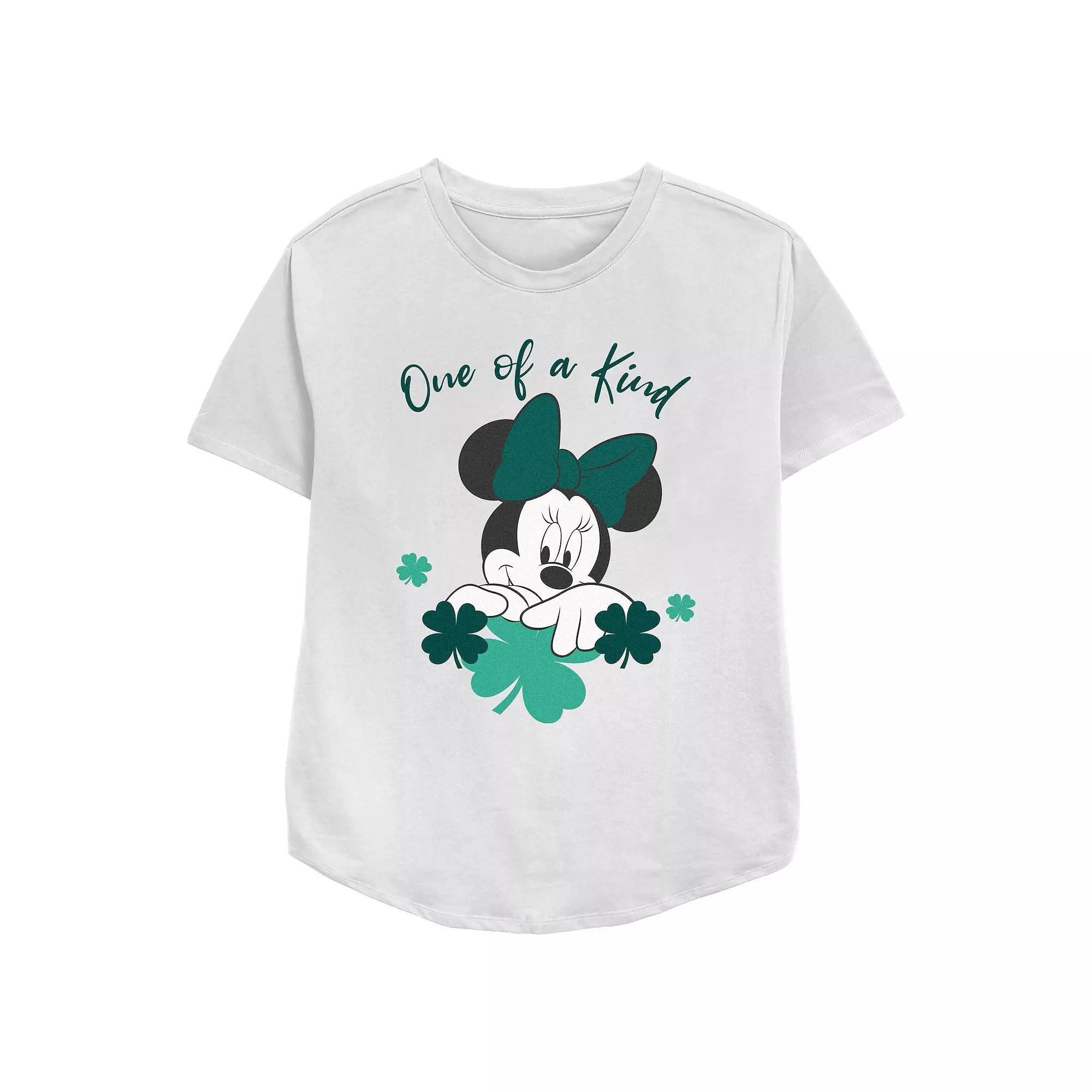 Disney's Minnie Mouse One Of A Kind Women's Relaxed Fit Graphic Tee, Size: Large, White Product Image