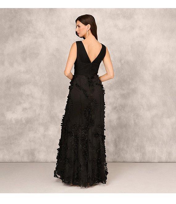 Aidan Mattox V-Neck Sleeveless Front Slit Gown Product Image