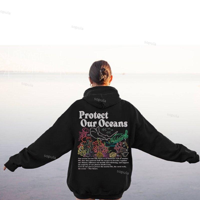 Sopula Vintage Peace Heaven Print Hoodie Product Image