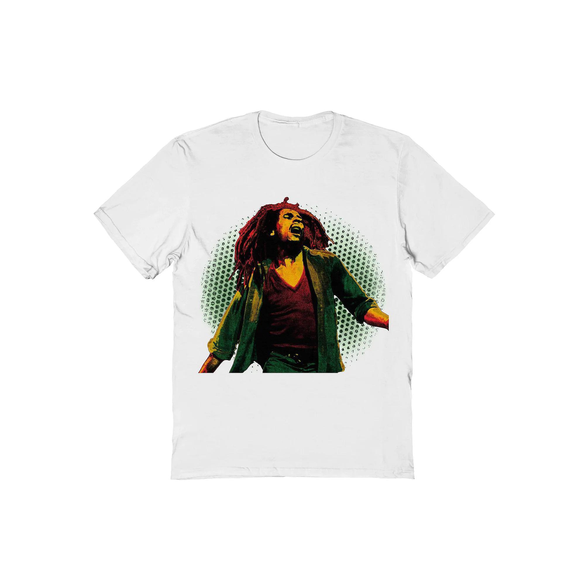 Men's Bob Marley Halftone Background Graphic Tee, Adult Unisex,  Product Image