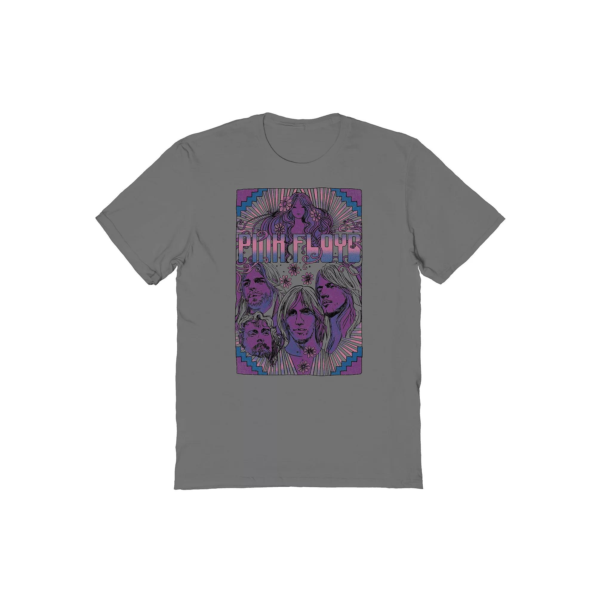 Men's Pink Floyd Purple Frame Graphic Tee, Size: Large, Grey Product Image