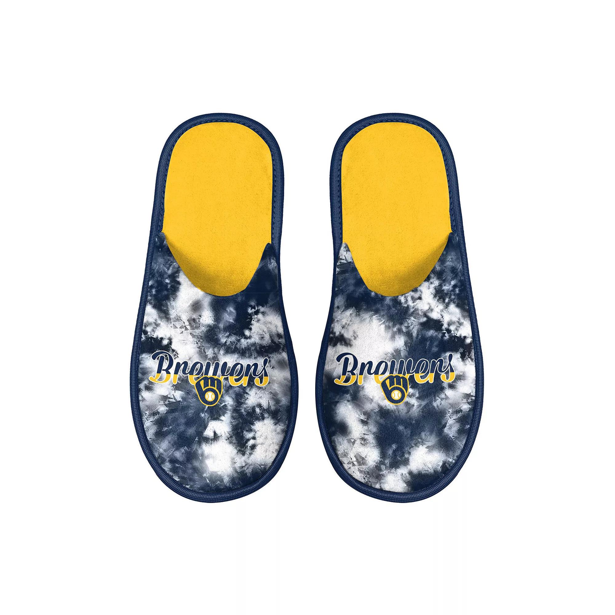Women's FOCO Milwaukee Brewers Team Scuff Slide Slippers, Size: XL, Blue Product Image